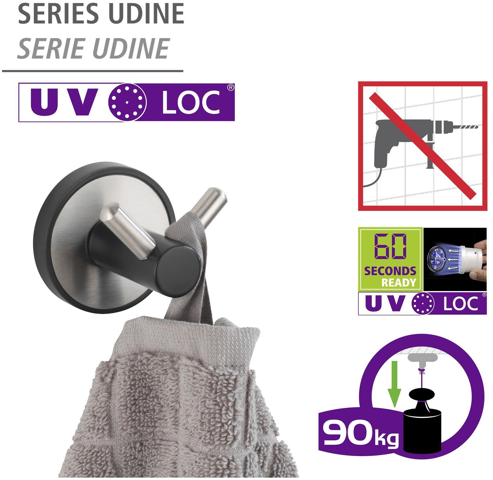 WENKO Dubbele haak UV-Loc® Udine