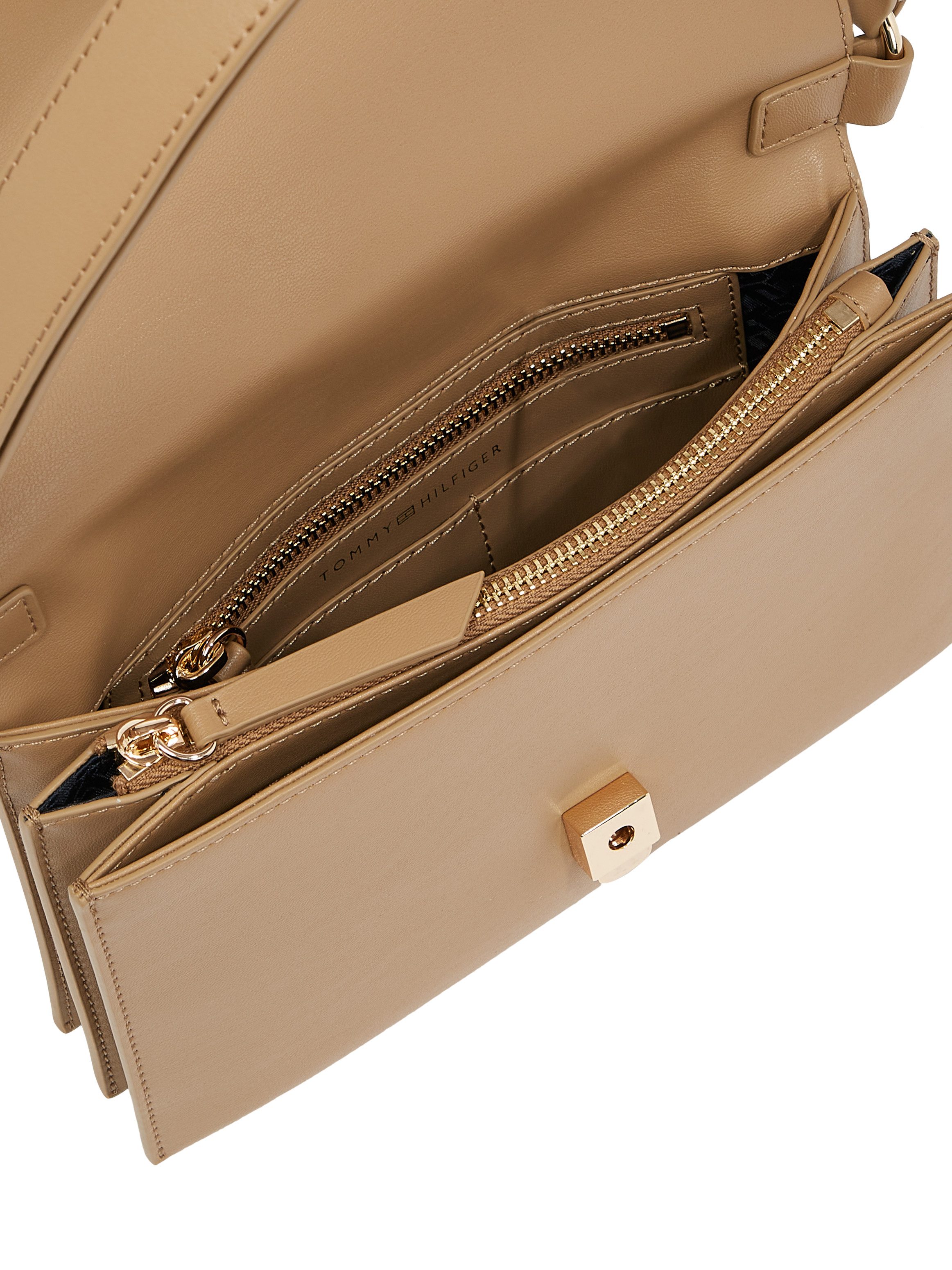 Tommy Hilfiger Schoudertas TH HERITAGE SHOULDER BAG , dames avondtas, clutch, mini bag, handtas, gouden details