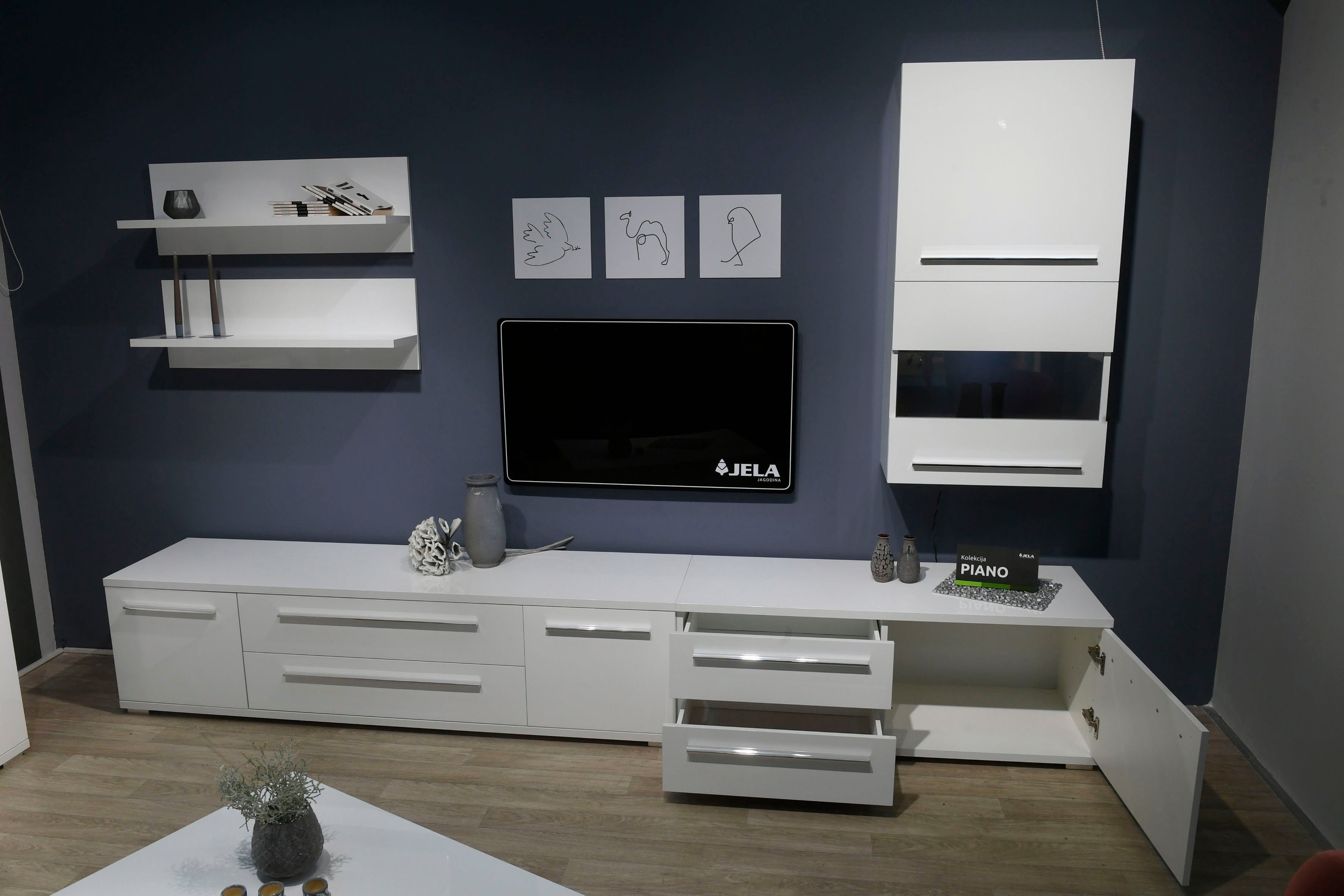 Places of Style Tv-meubel Piano UV gelakt, met soft close-functie