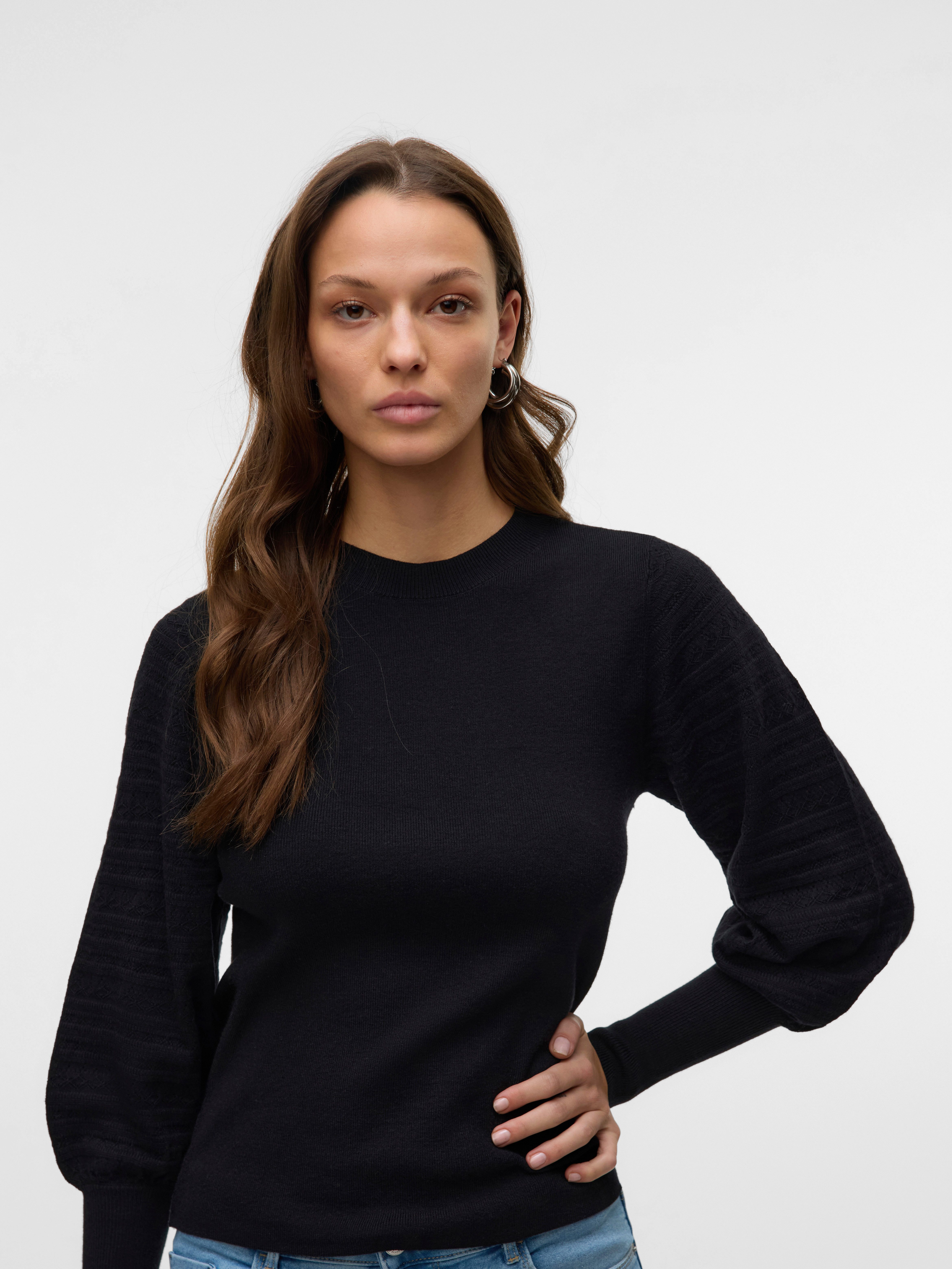 Vero Moda Gebreide trui VMHOLLYPOINTELLE LS O-NCK PULLOVE GA BOO