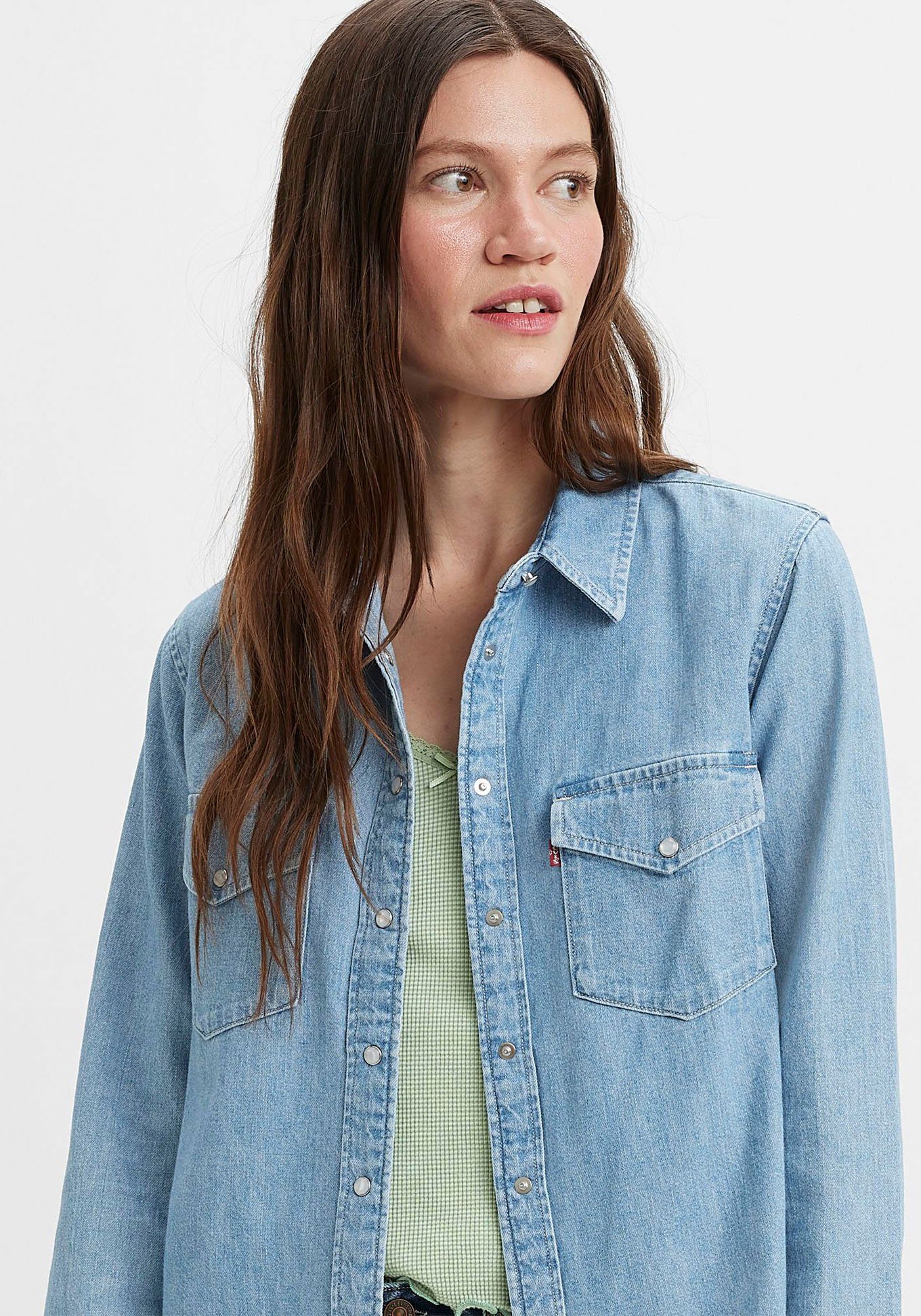Levi's® Jeans blouse ESSENTIAL WESTERN met borstzakken met drukknopen