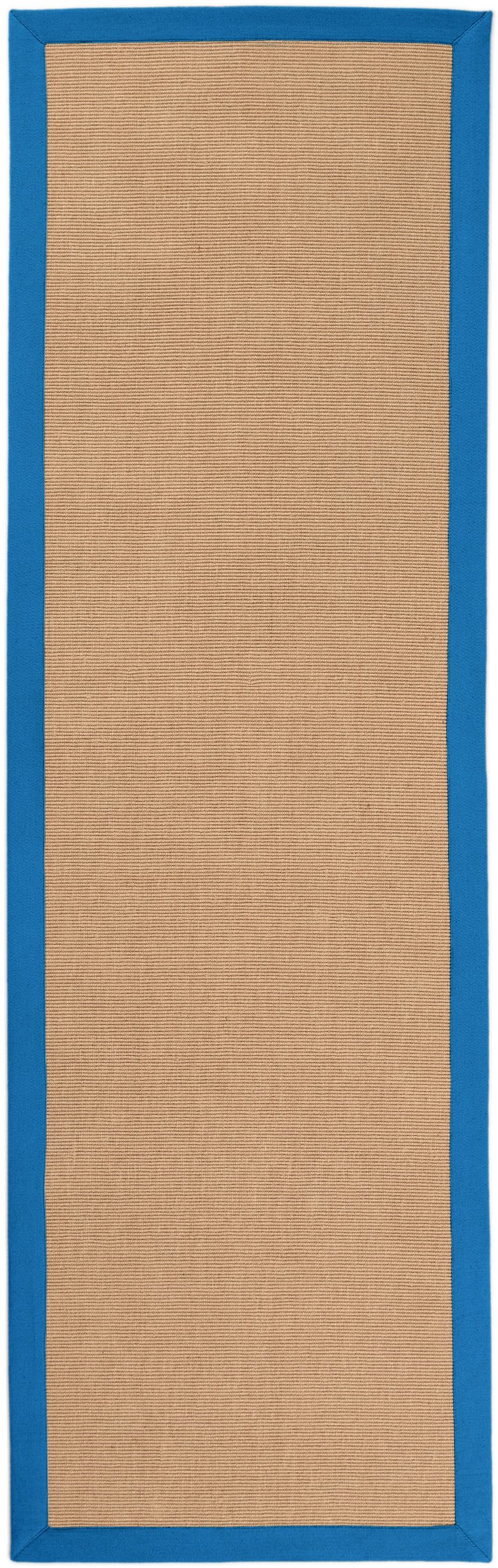 carpetfine Loper Sisal met gekleurd randdessin, antislip achterzijde