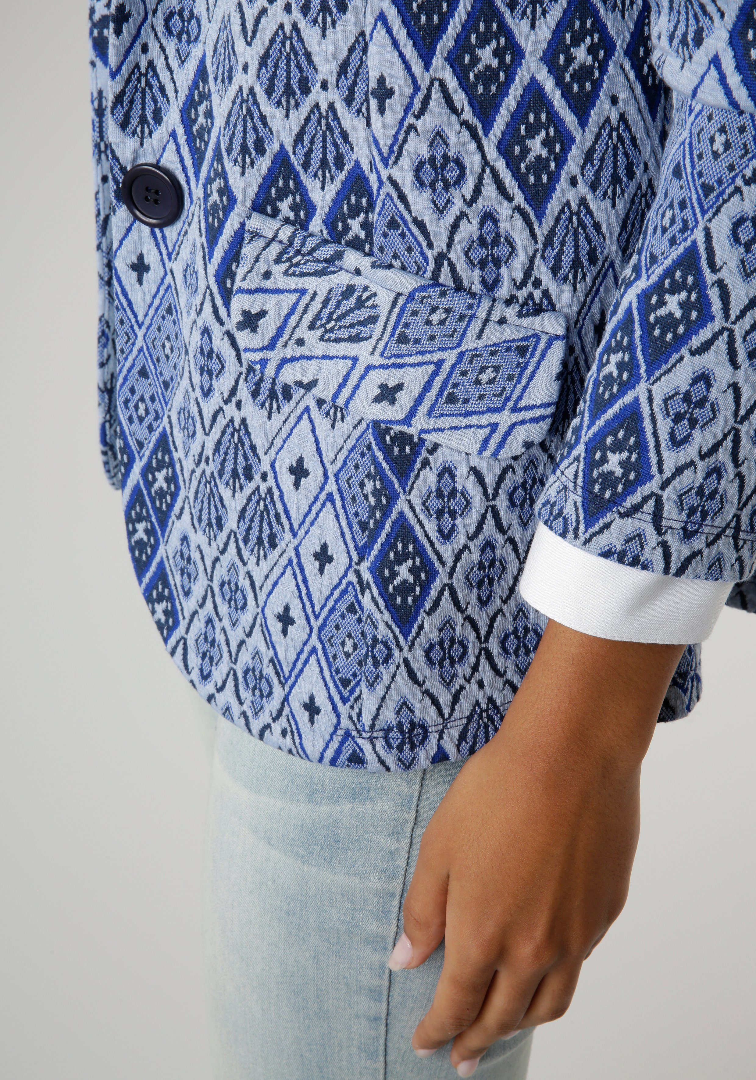 Aniston SELECTED Korte blazer van gestructureerd jacquard