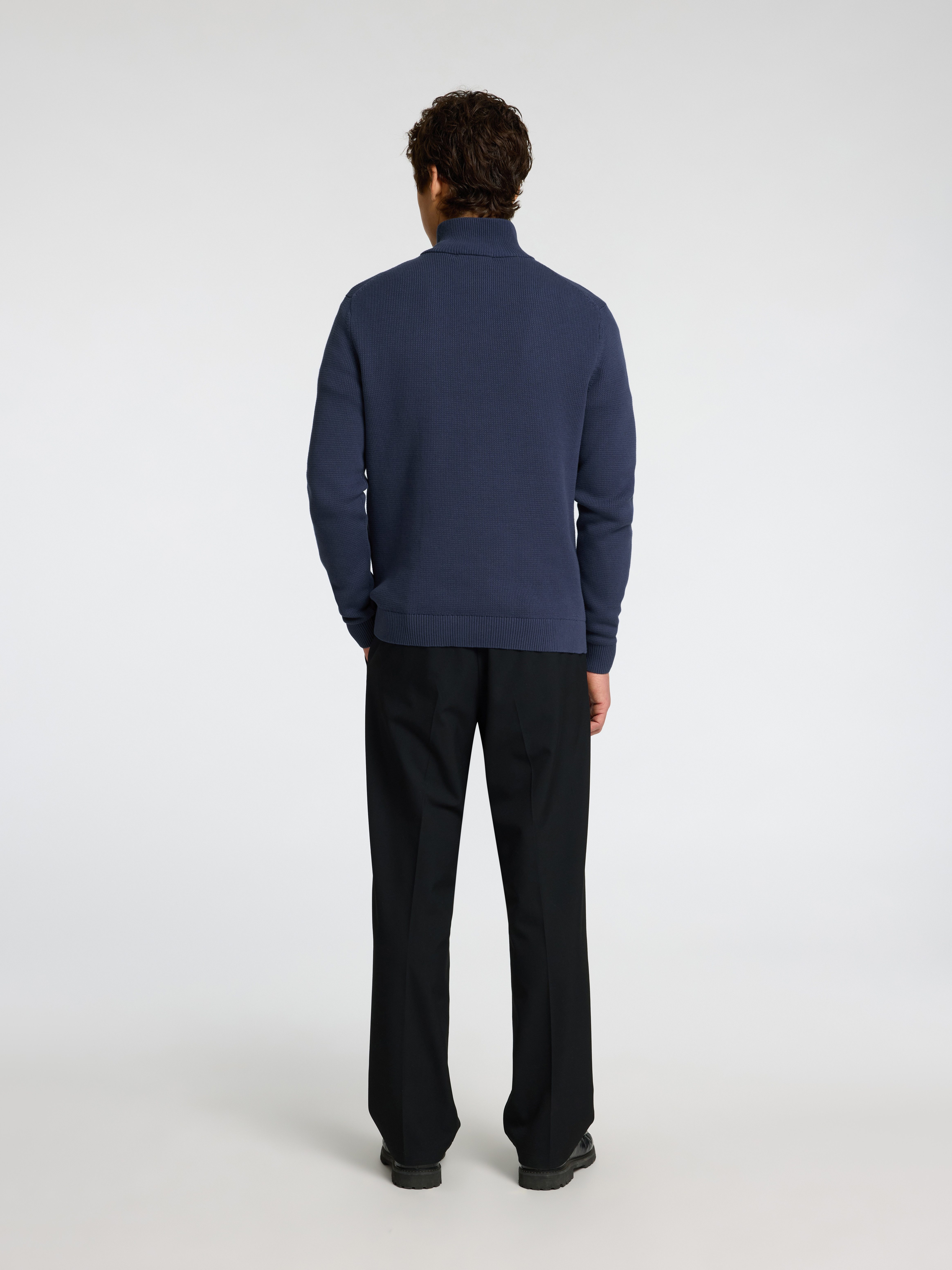 SELECTED HOMME Schipperstrui SLHDANE LS KNIT STRUCTURE HALF ZIP NOOS