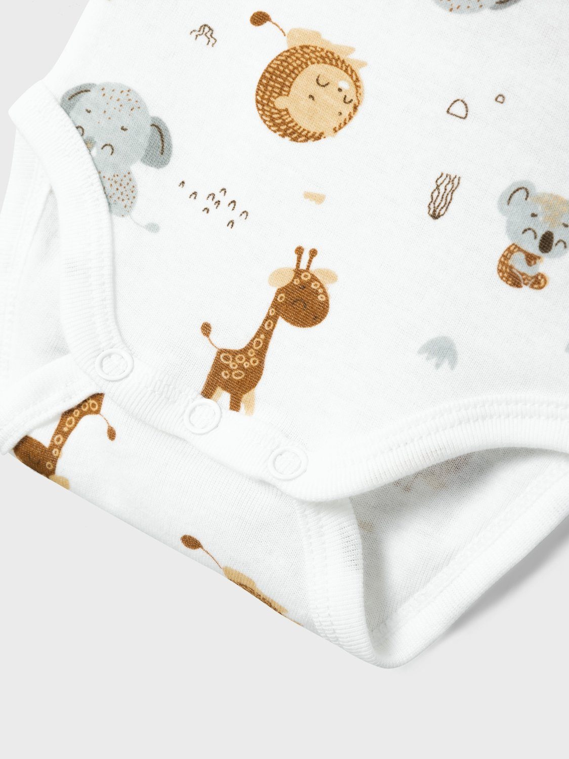 Name It Body NBNBODY 2P SS BEIGE ANIMAL NOOS (set, 2-delig)