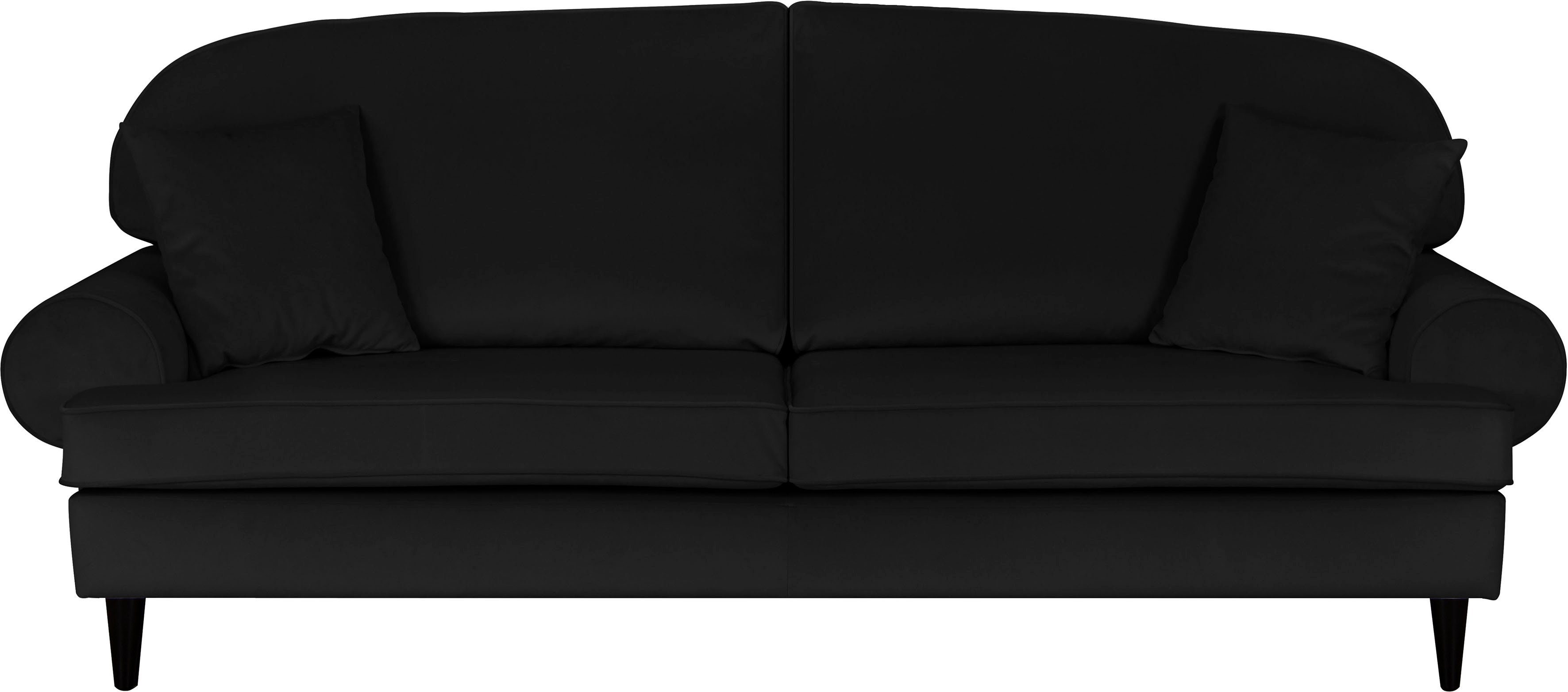 Home affaire 3-zitsbank Vitreux ook in bouclé-bekleding, incl. sierkussen zwart, 3-zitsbanken