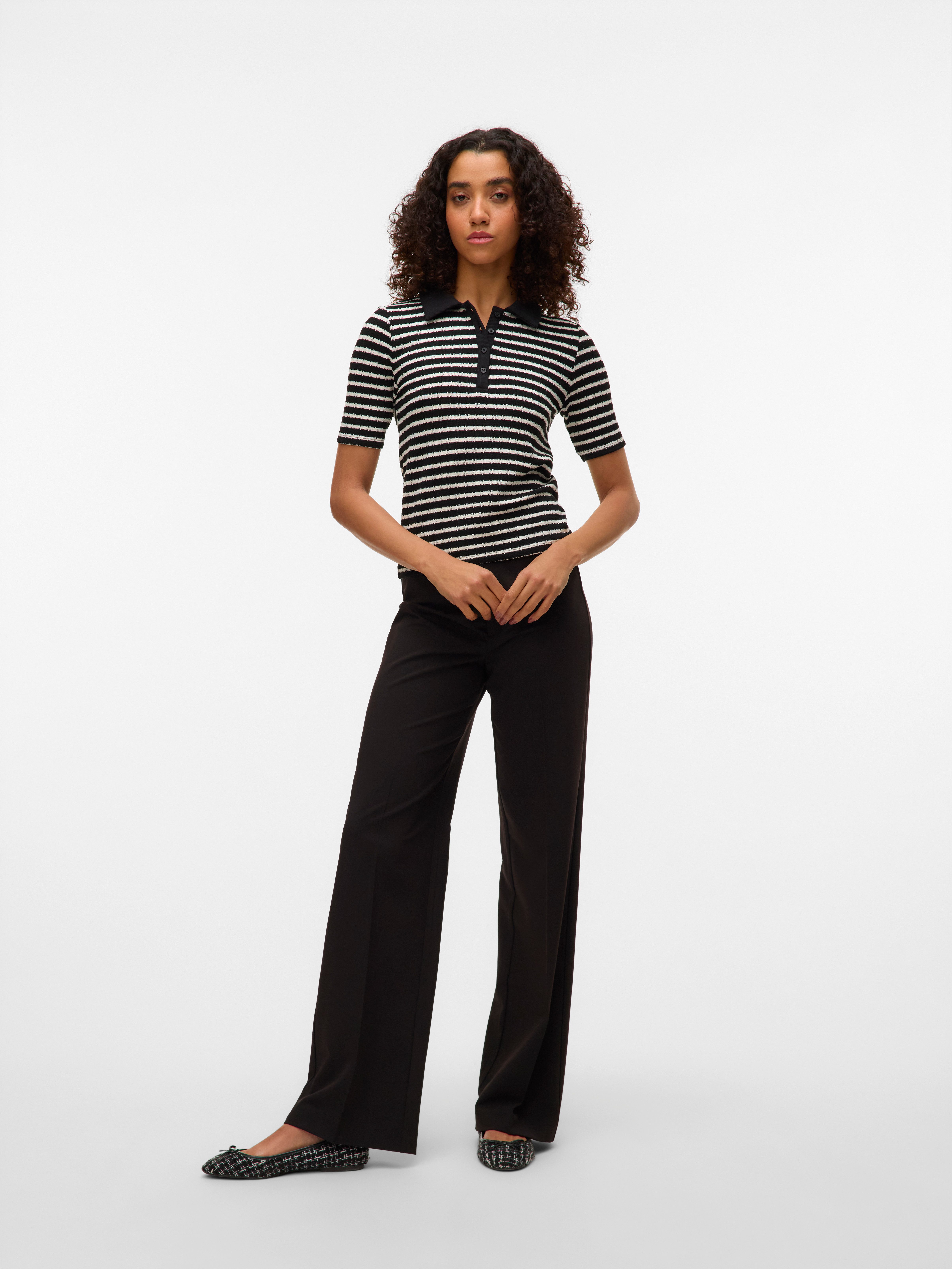 Vero Moda Pantalon VMTEXAS MW STRAIGHT PANT NOOS