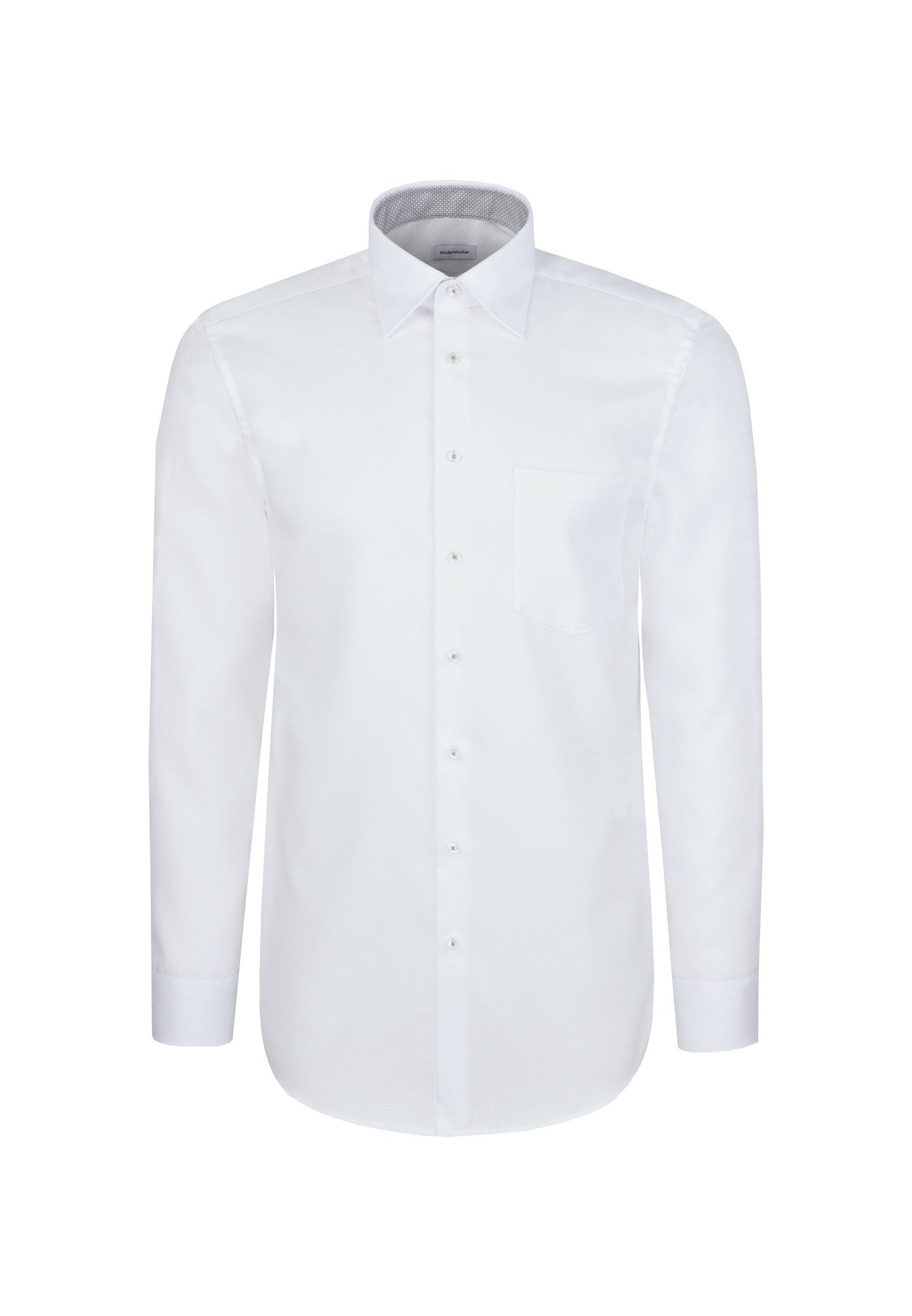 seidensticker Businessoverhemd Zwarte roos Regular 1/1 Bedekte Button-Down-kraag structuur