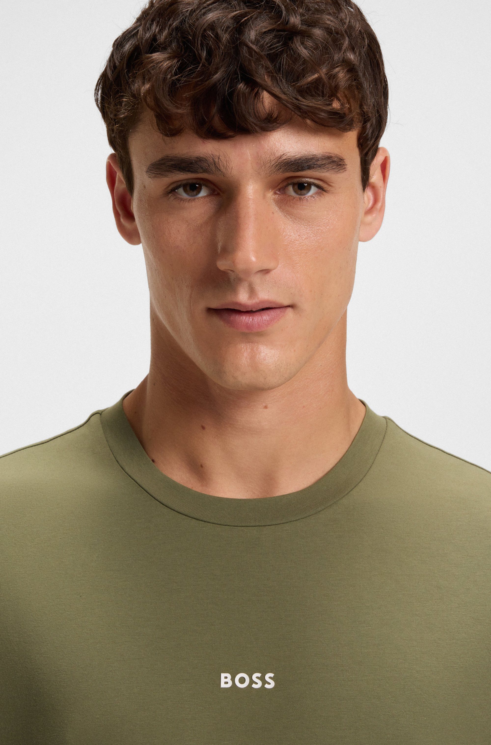 Boss Orange Shirt met lange mouwen TChark met een ronde hals