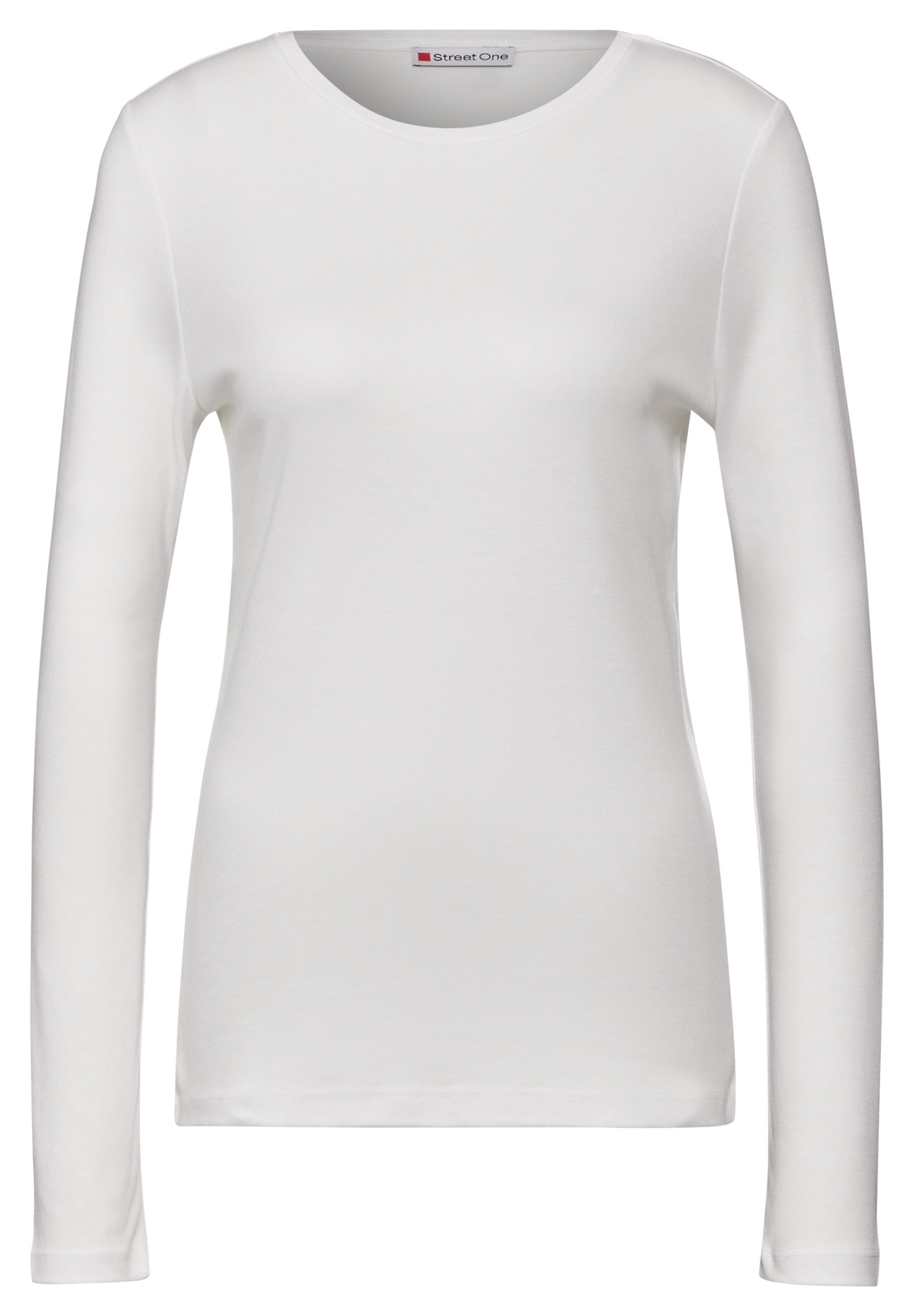 STREET ONE Shirt met lange mouwen met boord