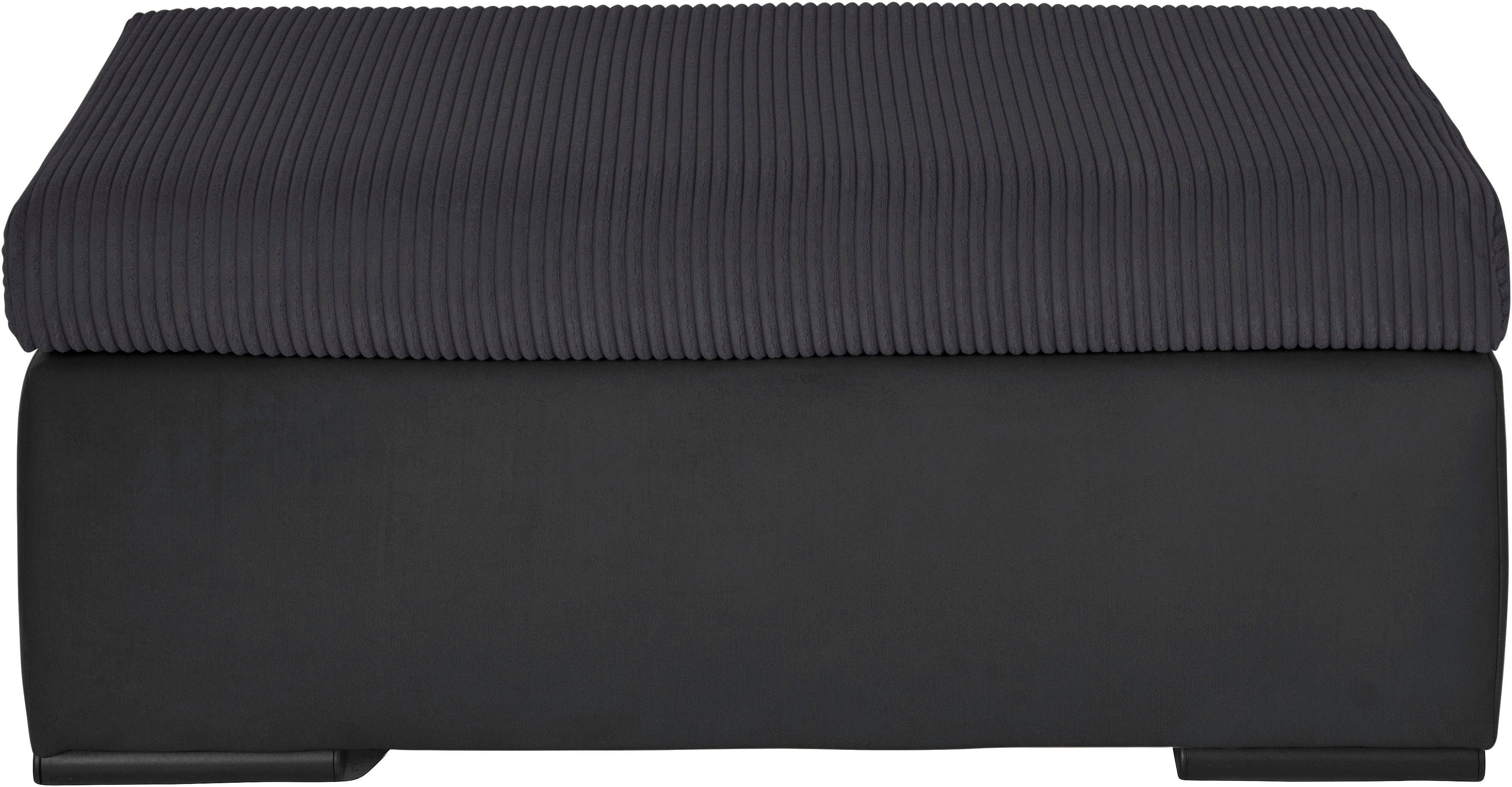Home affaire Hocker Win met zwarte metalen poten, vrij plaatsbaar