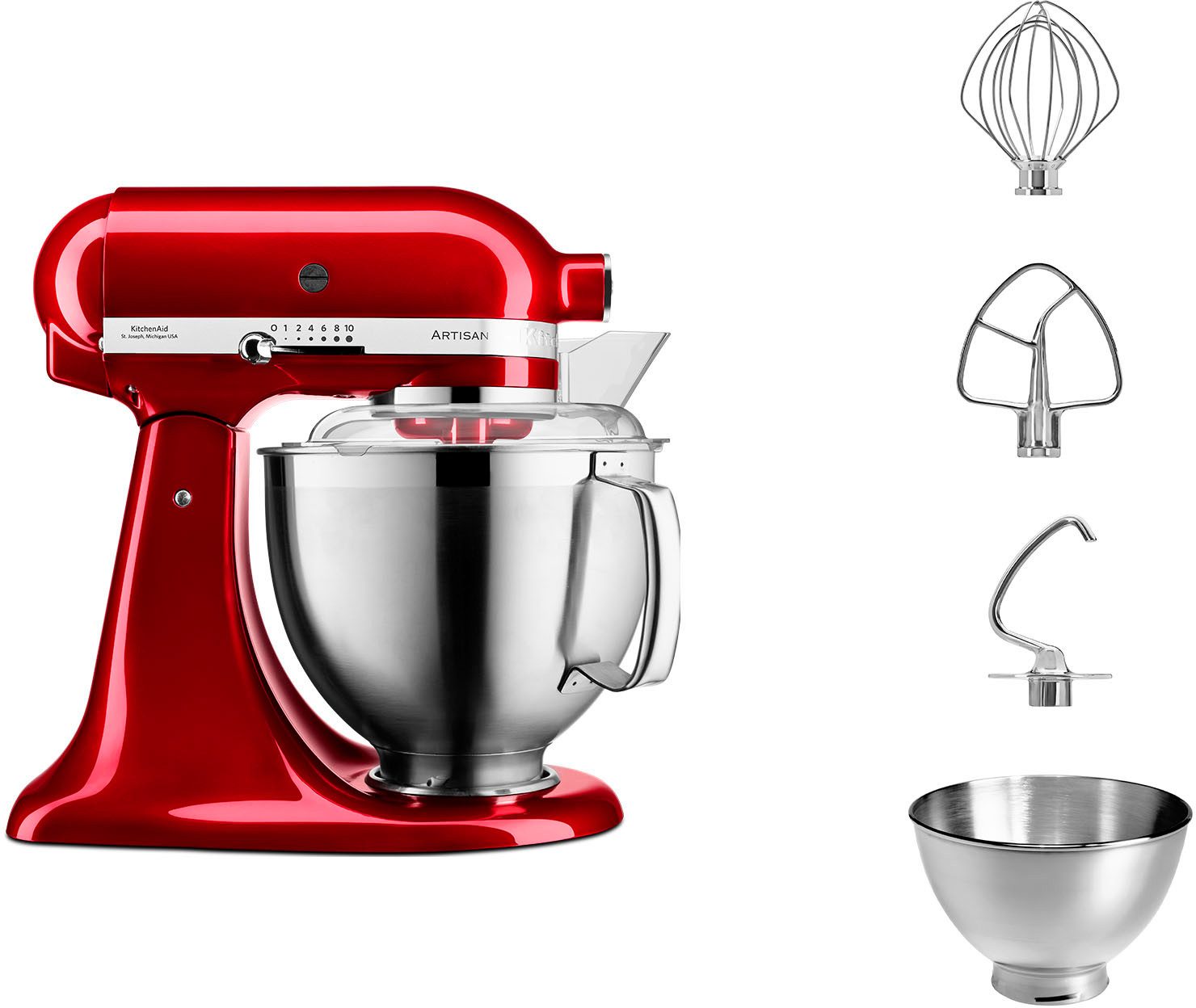 KitchenAid ARTISAN 5KSM185PSECA keukenmachine 300 W 4,8 l Appelrood