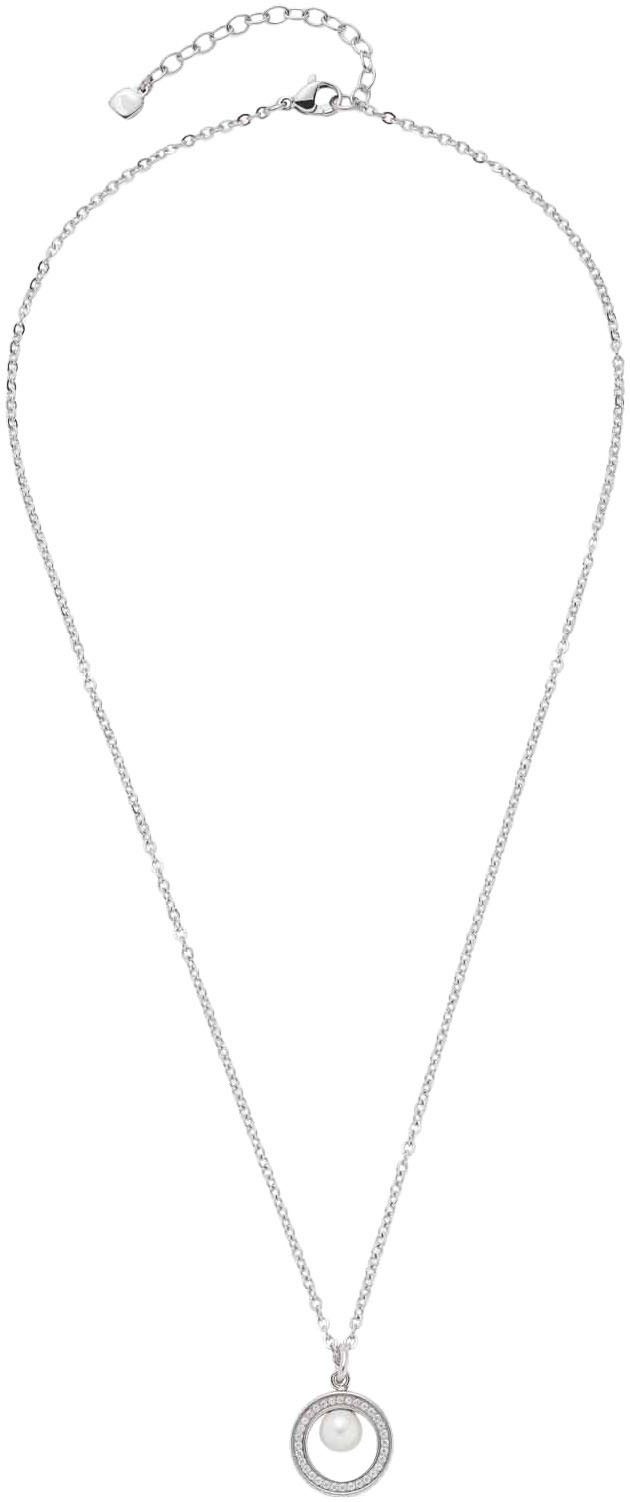 LEONARDO Ketting met hanger Halsketting Anouka 023532 met zirkonia (synth.) met parel (geïmiteerd)