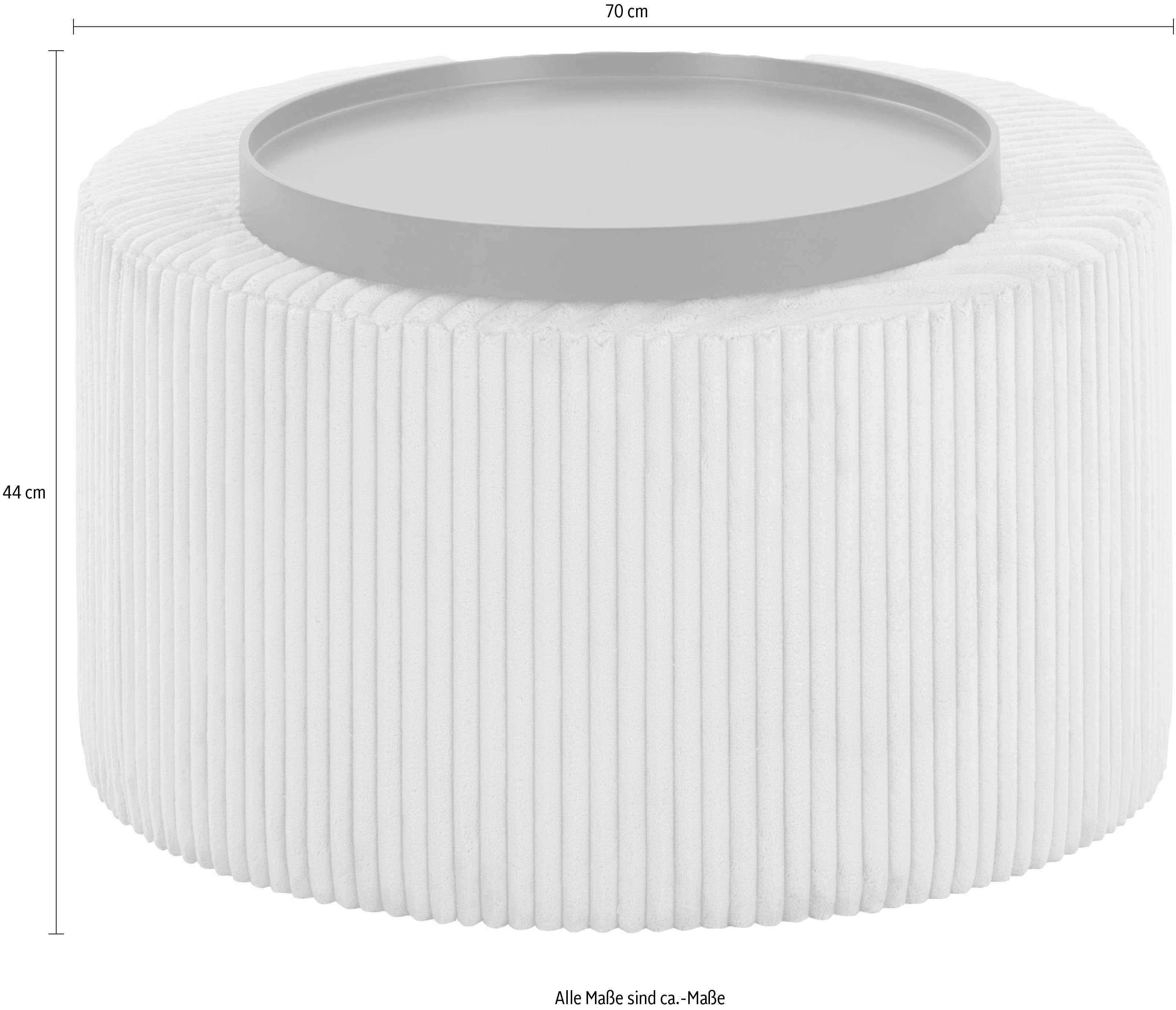 SalesFever Salontafel Bekleding in moderne corduroy-look