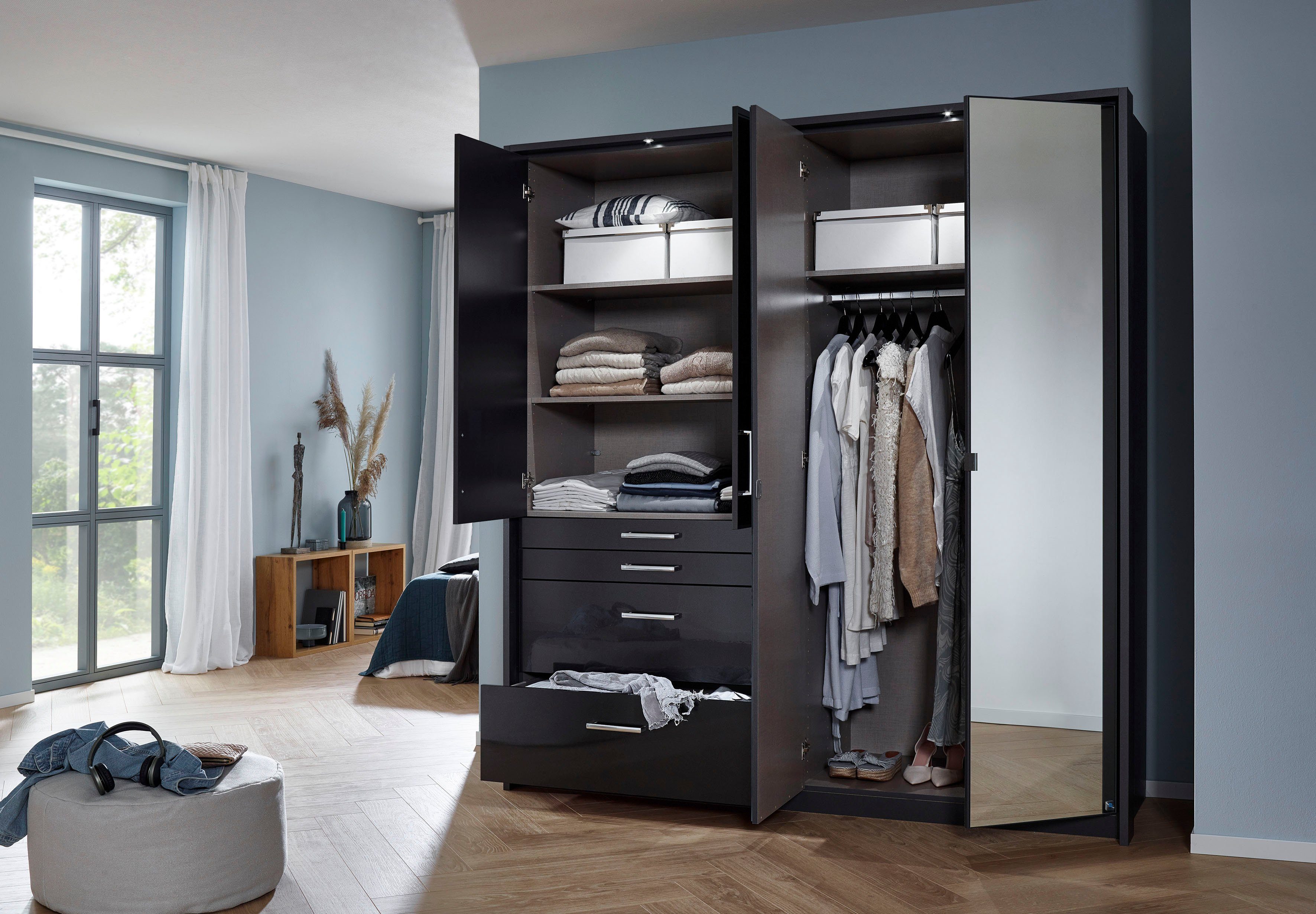 rauch Draaideurkast Kledingkast kast garderobe garderobekast topseller HOMBURG inclusief passe-partout, bovenste lade met indeling made in germany