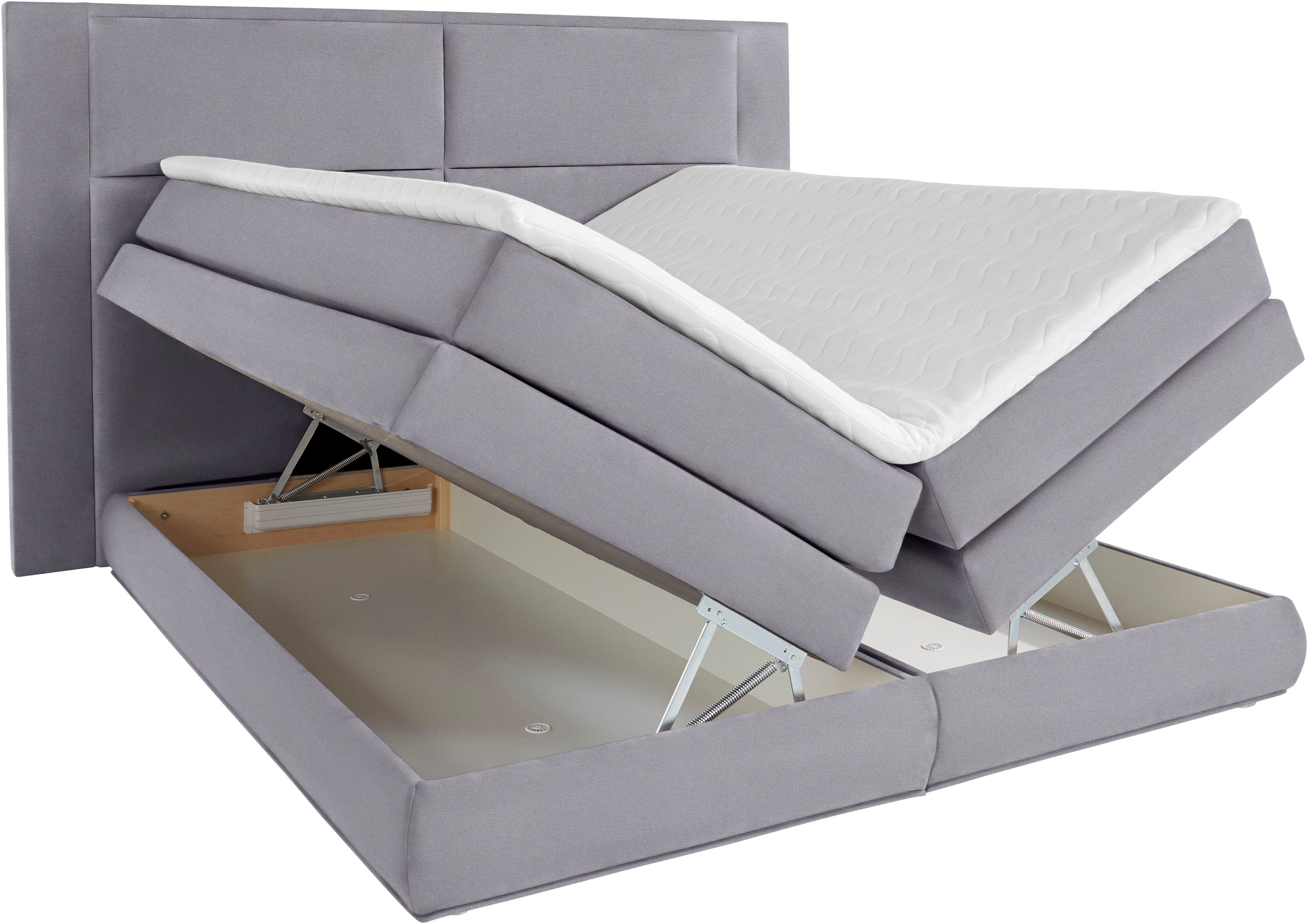 COLLECTION AB Boxspring Copenhagen inclusief bedkist, topmatras, naar keuze met ledverlichting