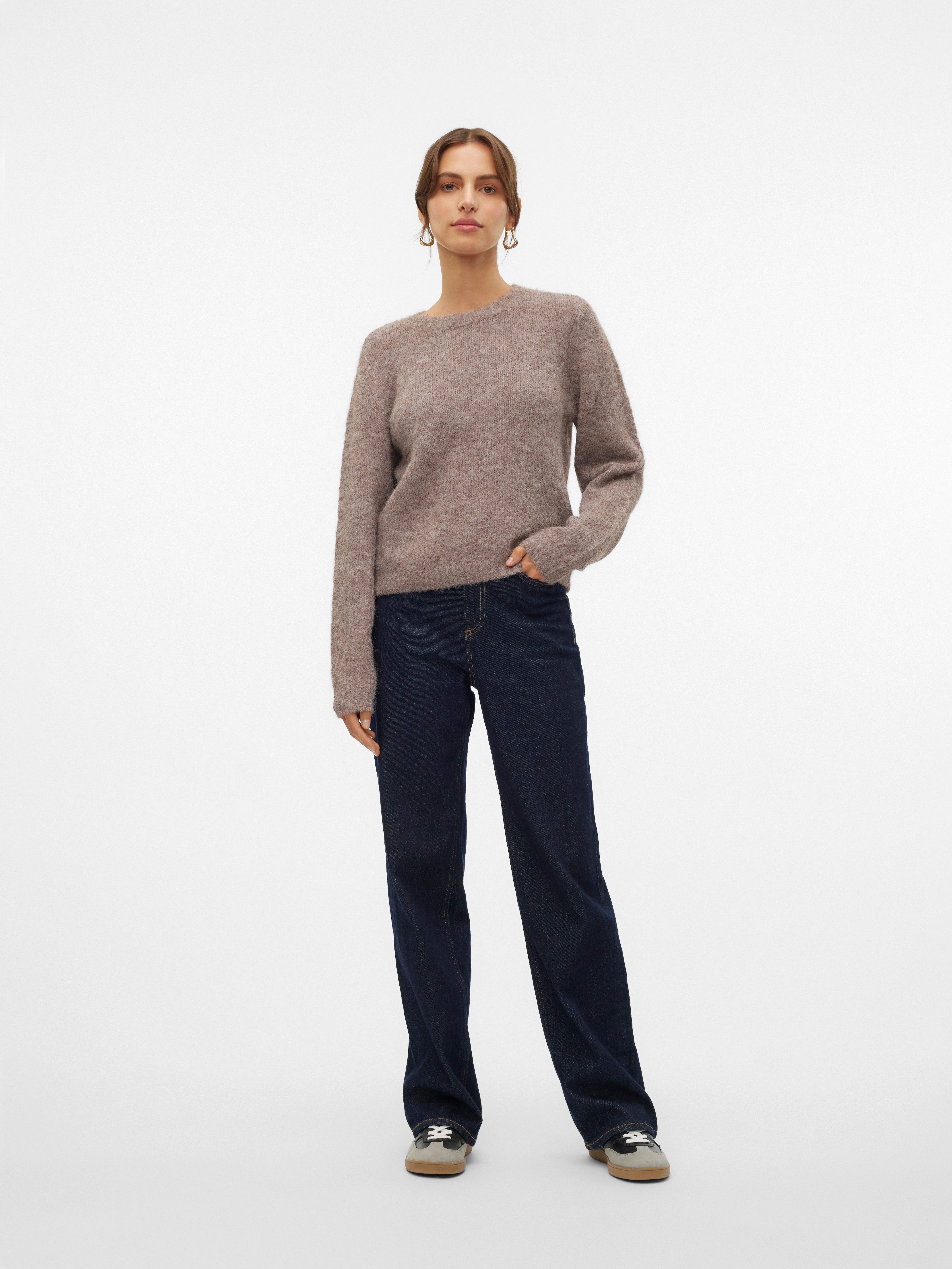 Vero Moda Gebreide trui VMNOVAH LS O-NECK PULLOVER GA NOOS