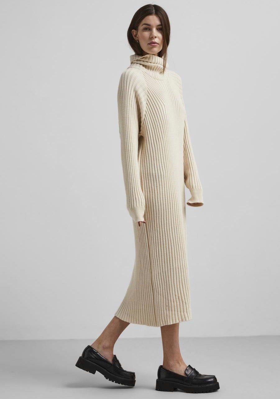 Y.A.S Gebreide jurk YASMAVI KNIT MIDI ROLLNECK DRESS