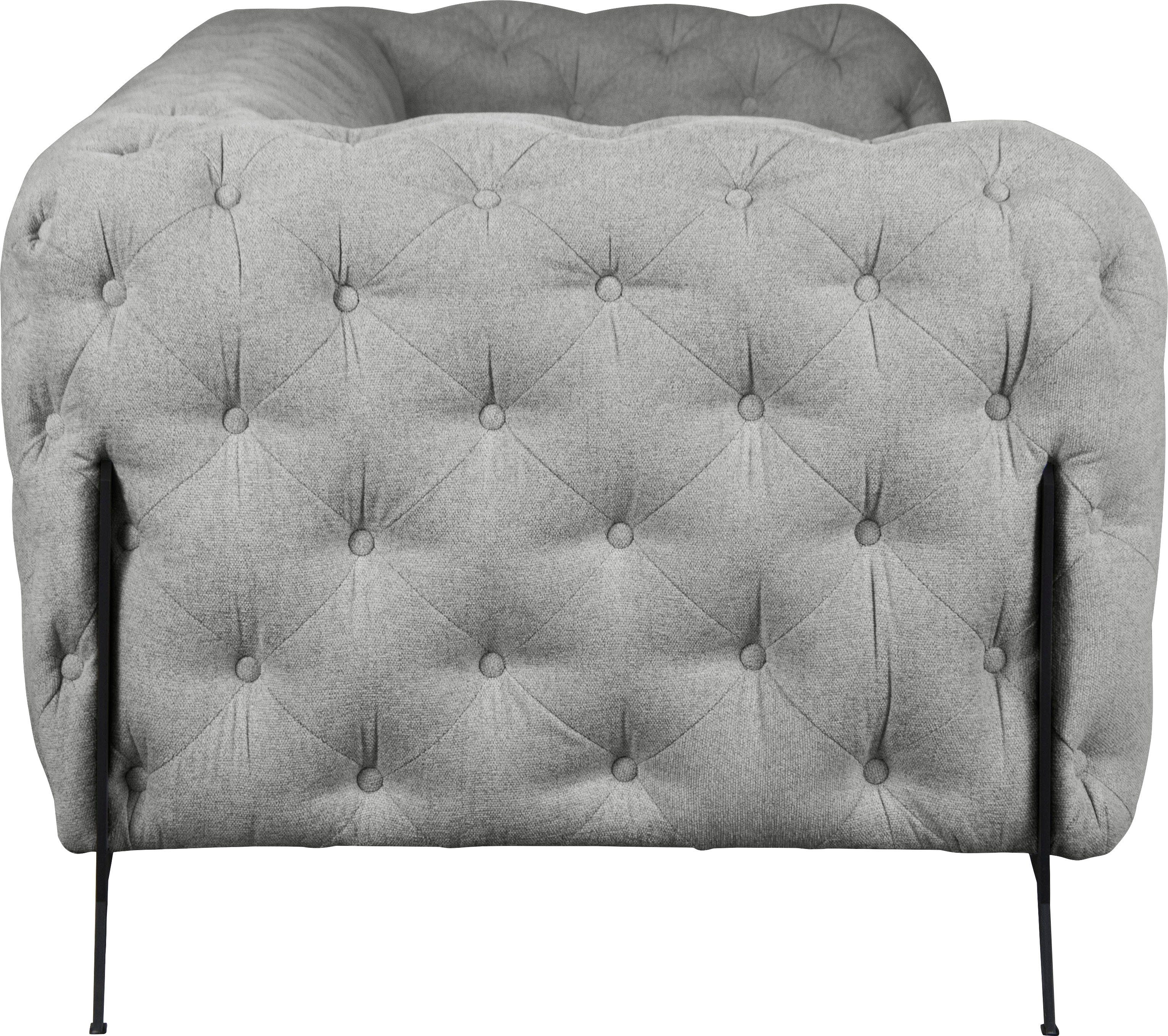 Leonique Chesterfield-bank Amaury luxueuze capitonnage, moderne chesterfield look, kleur van de poten ter keuze