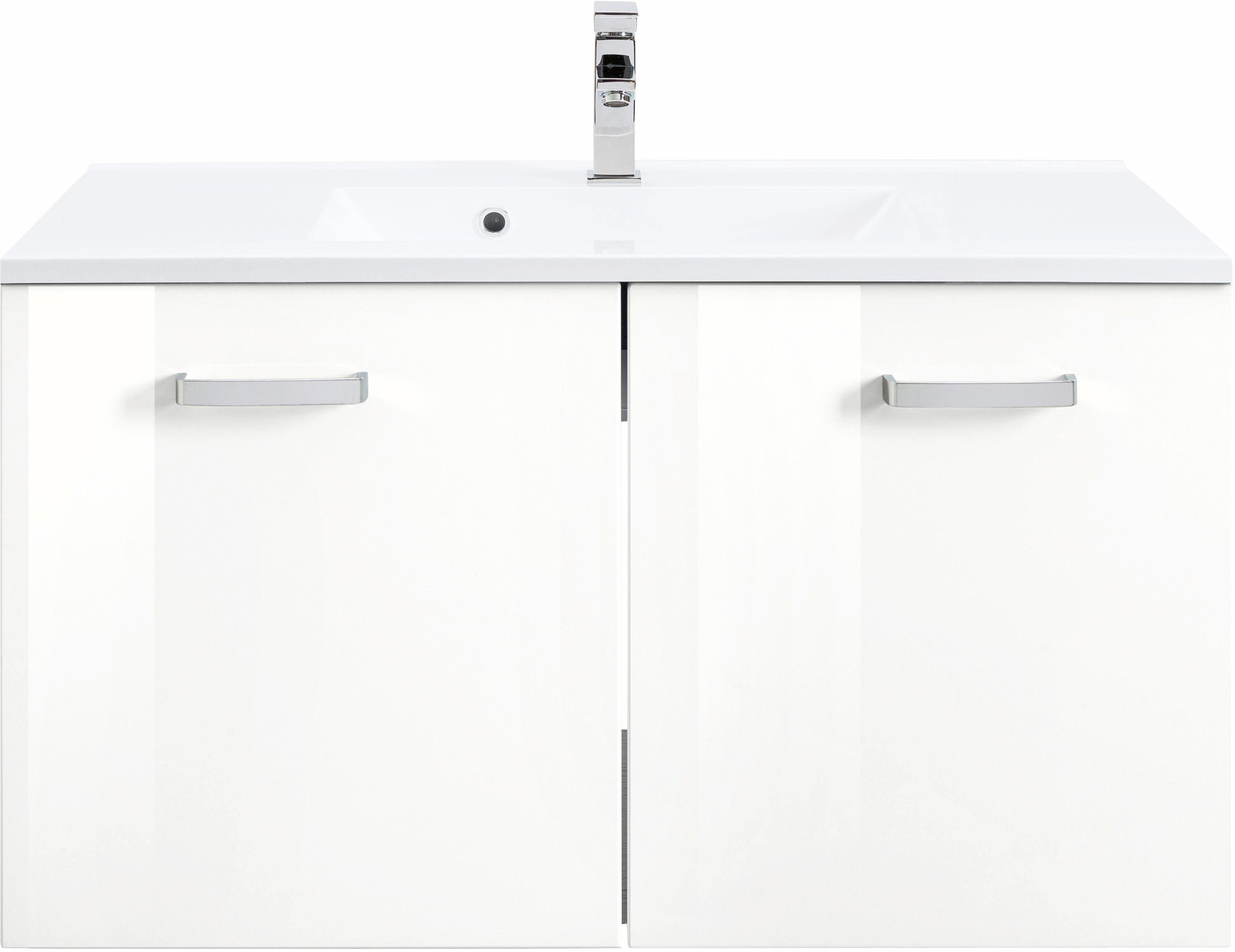 welltime Wastafelonderkast Ravenna Badkamermeubel, wastafelonderkast inclusief wasbak, breedte 80 cm