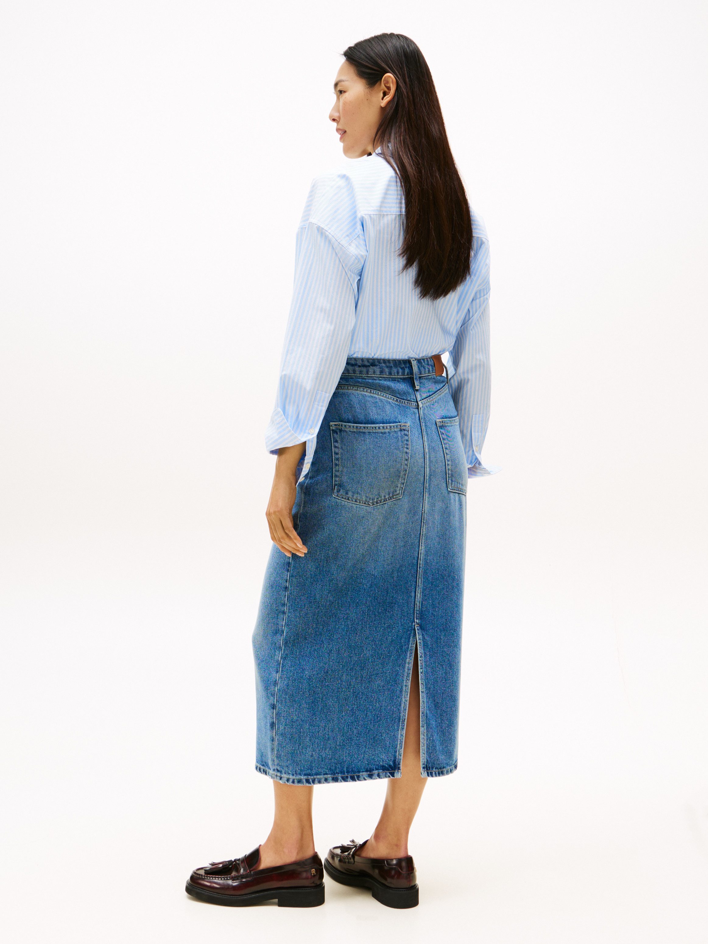 Tommy Hilfiger Jeans rok DNM LANA MIDI HW SKIRT