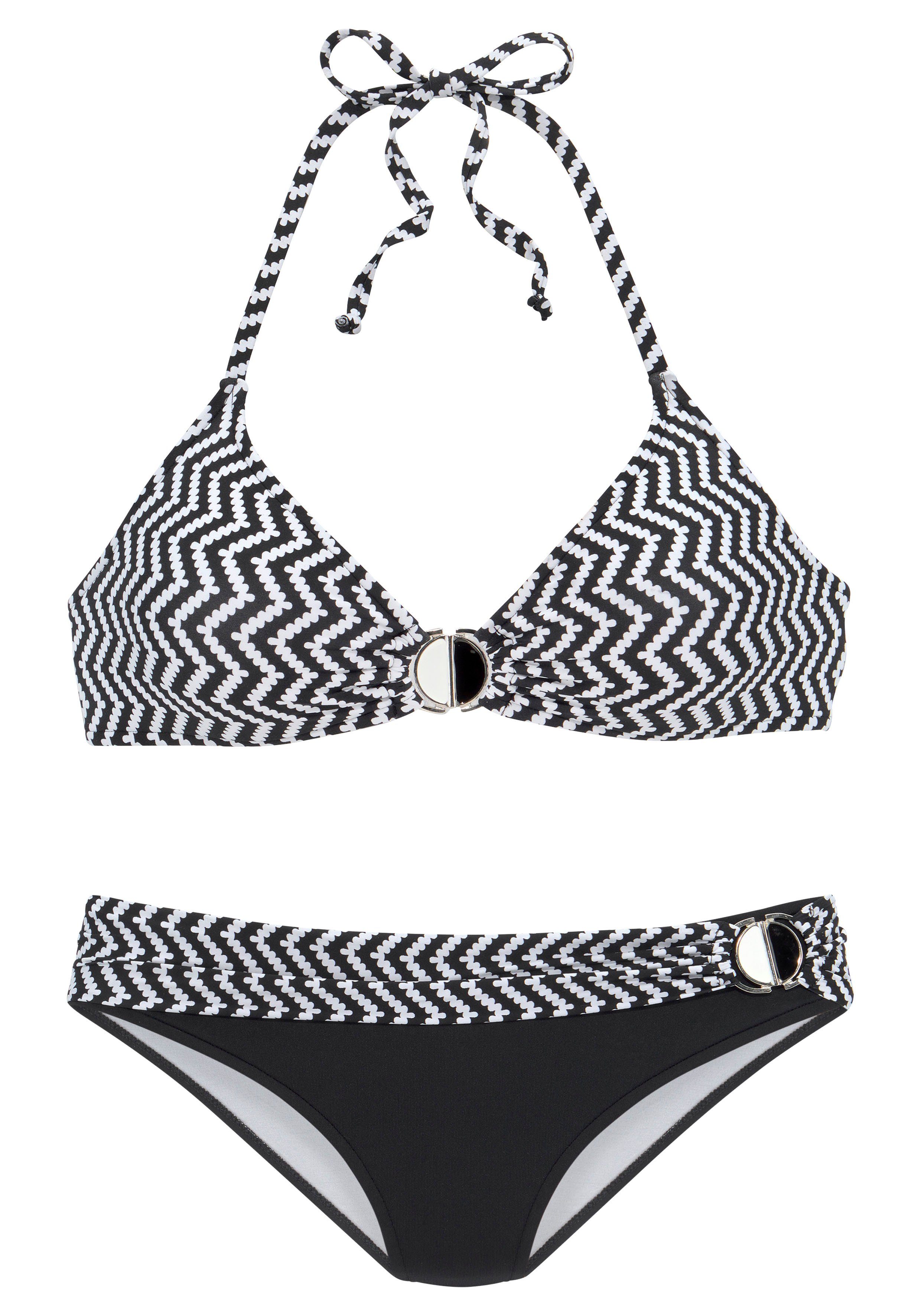 Jette Joop Triangelbikini met modieuze print en accessoires