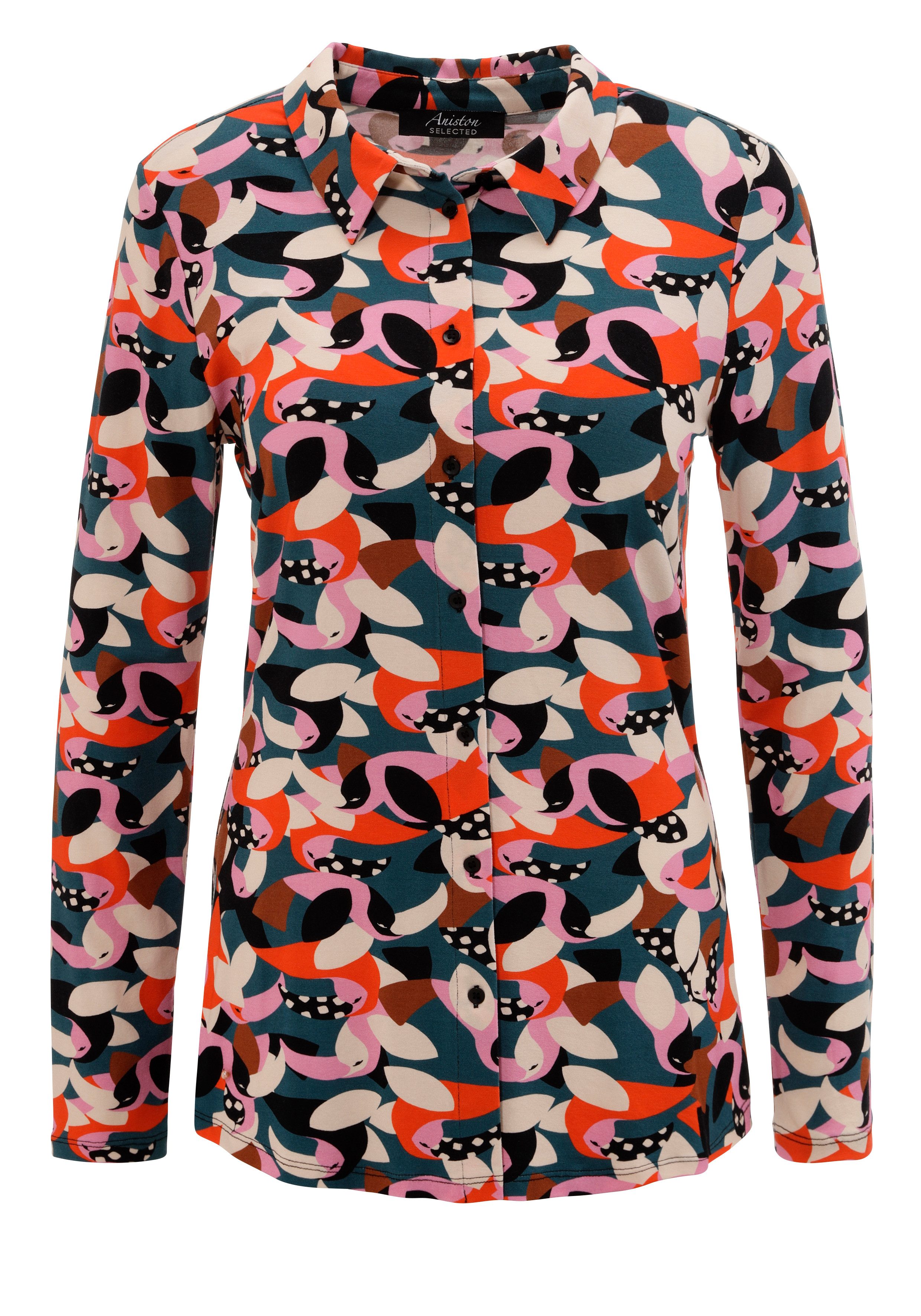 Aniston SELECTED Overhemdblouse met fantasierijke alloverprint - nieuwe collectie