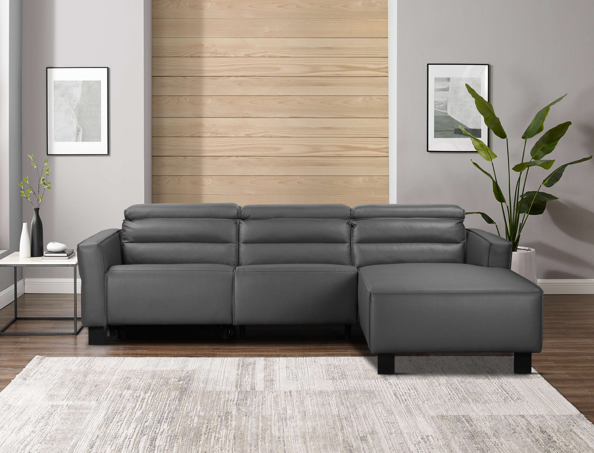 Places of Style Hoekbank Carpari, L-vorm, 263 cm, handmatige of elektrische relaxfunctie