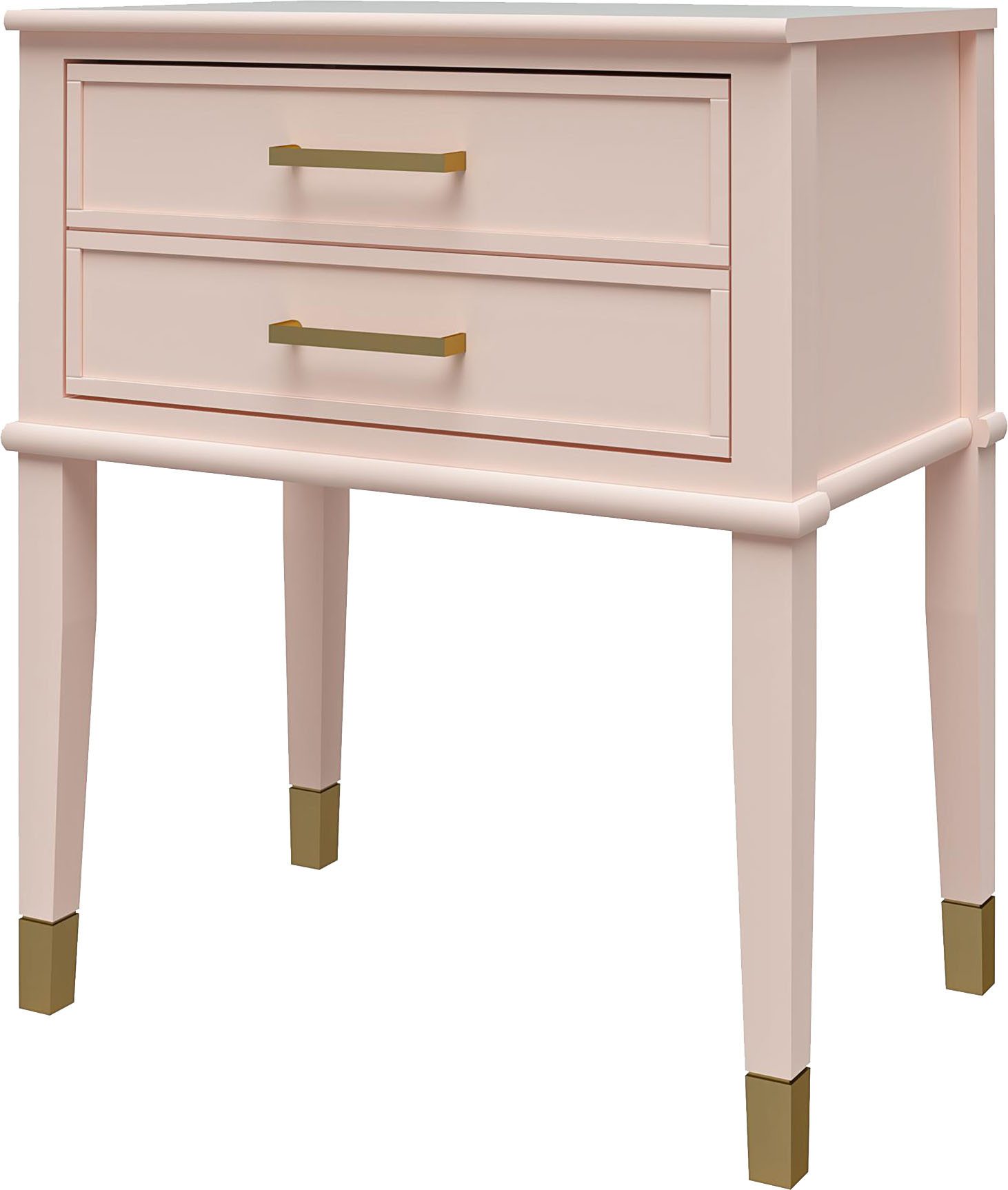 CosmoLiving by Cosmopolitan Bijzettafel Westerleigh 1 lade, van gemakkelijk te onderhouden mdf, poten van massief hout, hoogte 72 cm (1 stuk)