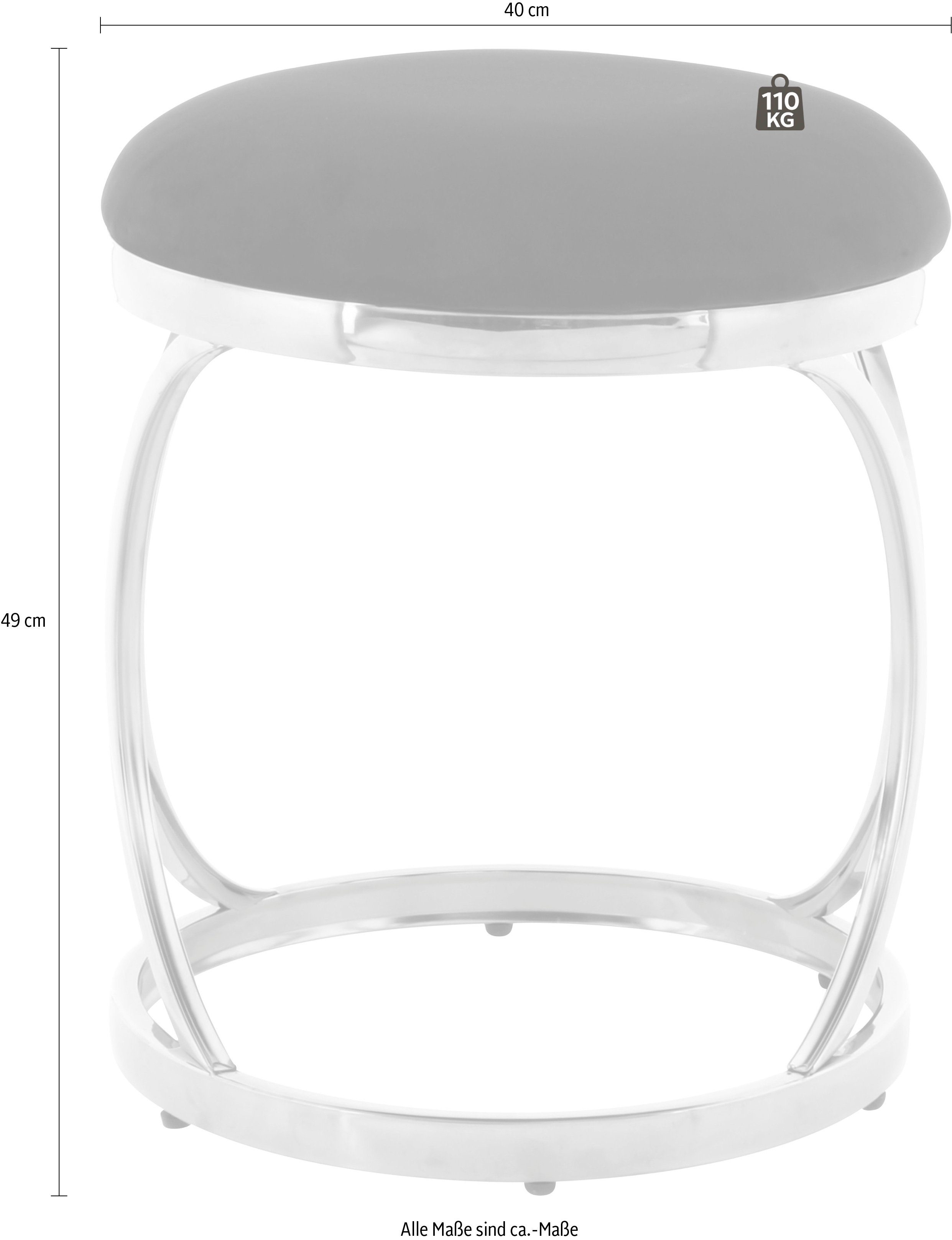 Kayoom Zithocker Kruk Weyda 325, zitpouf in elegant design, edel frame van metaal (1 stuk)
