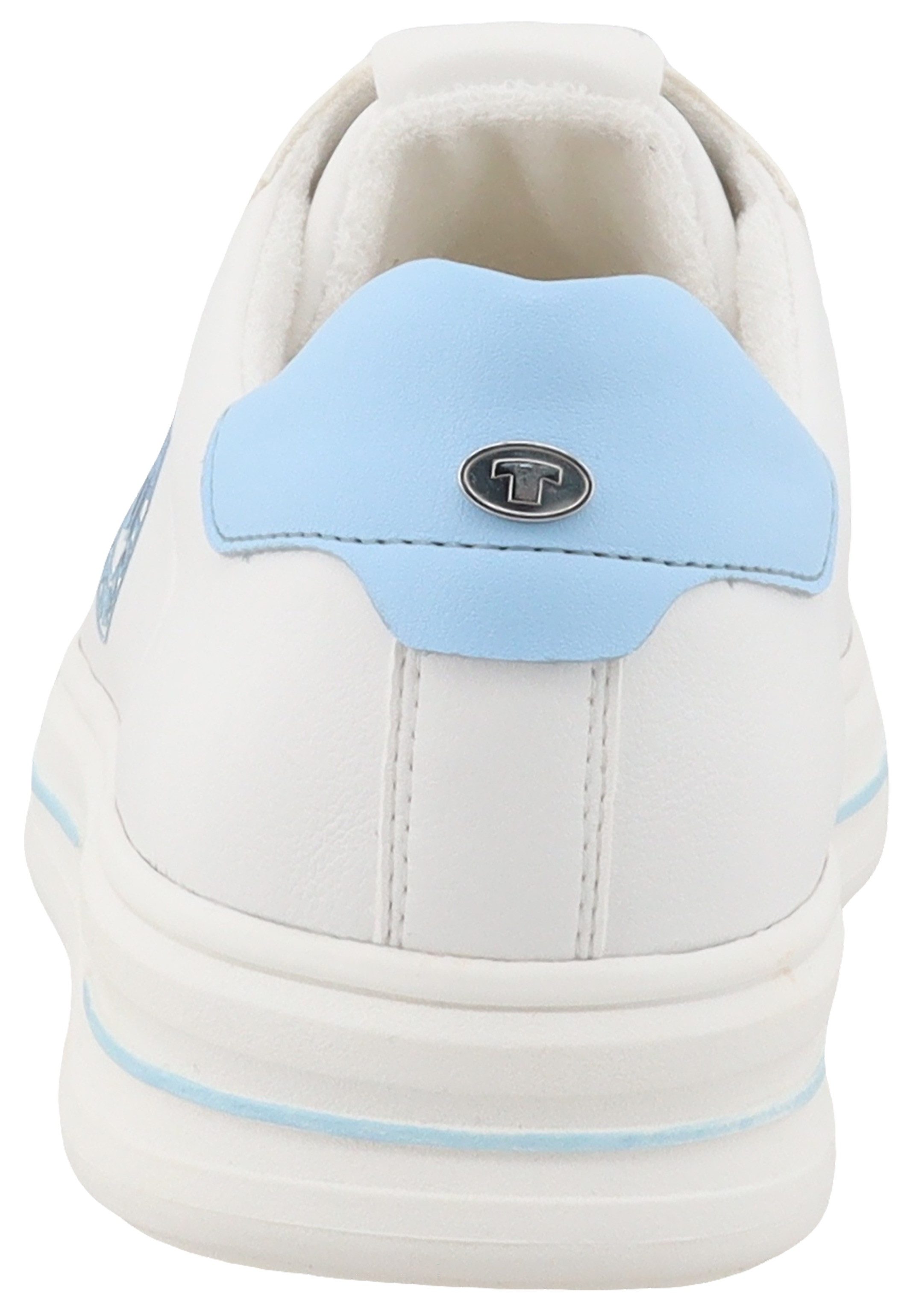 Tom Tailor Plateausneakers , lage schoen, vrijetijdsschoen, veterschoen, contrastafwerking op de hiel