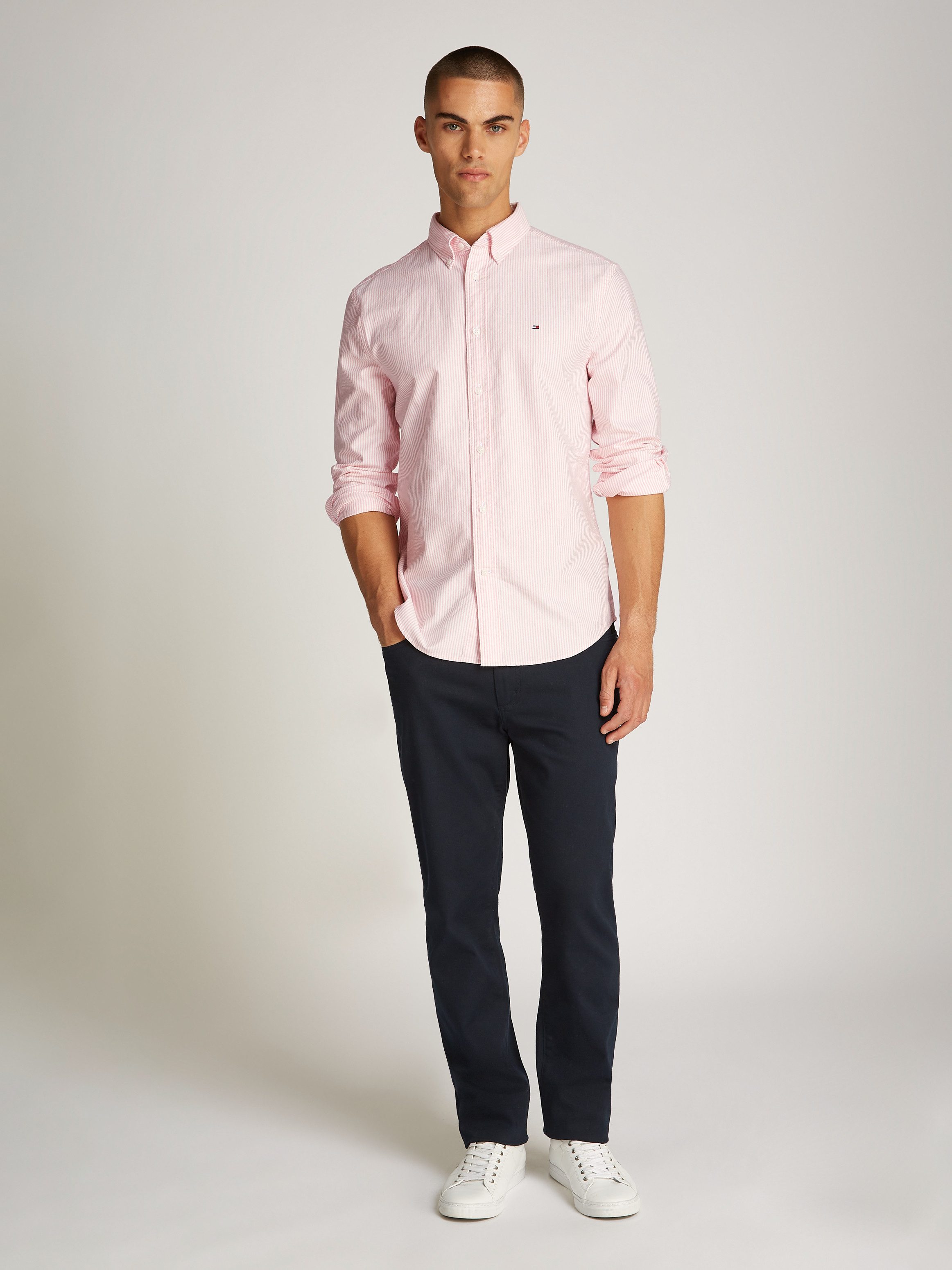 Tommy Hilfiger Overhemd met lange mouwen HERITAGE OXFORD STRIPE RF SHIRT