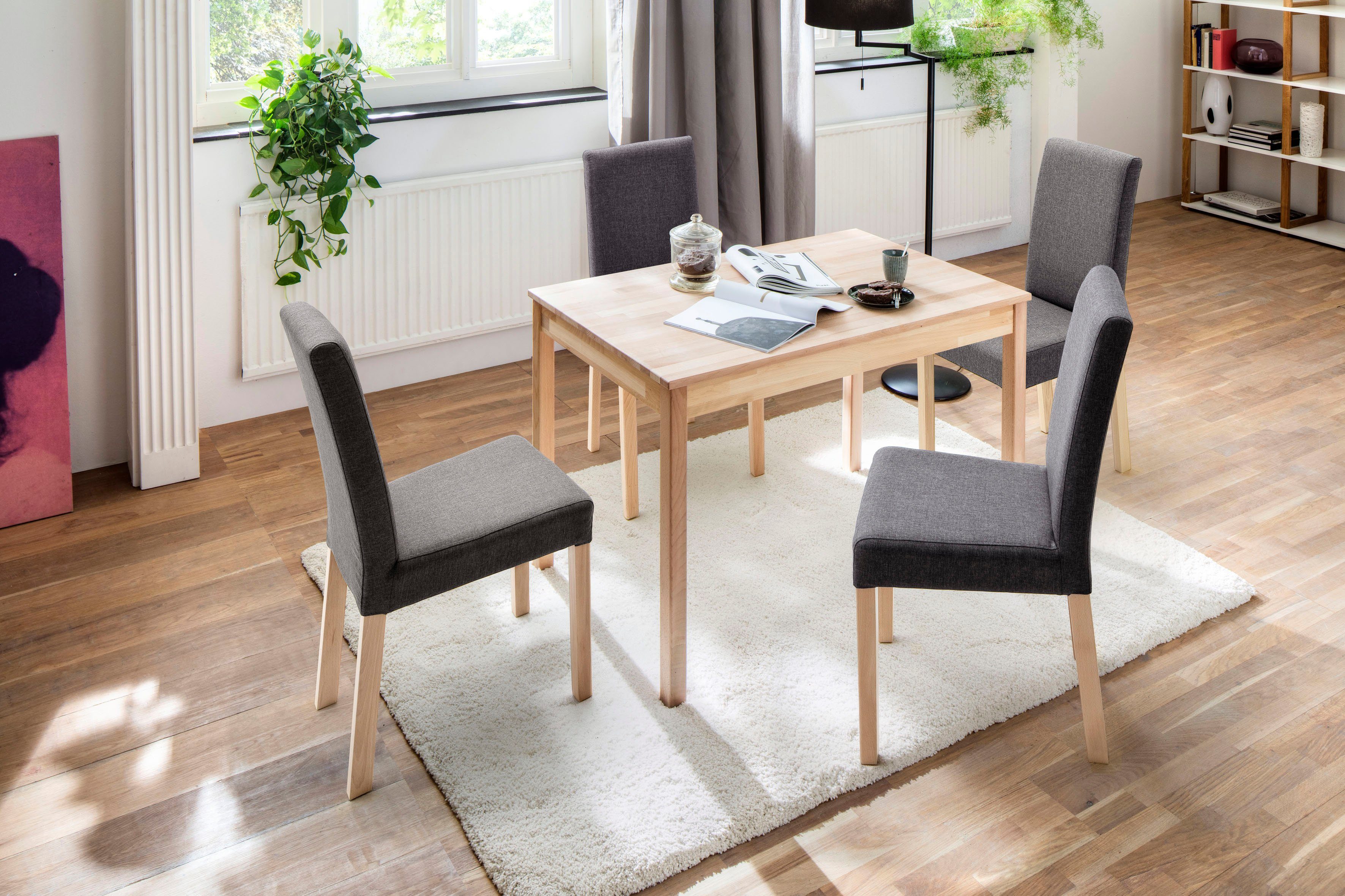 MCA living Eettafel Alfons, TOPSELLER! Massief houten tafel in geolied wildeiken, belastbaar tot 50 kg