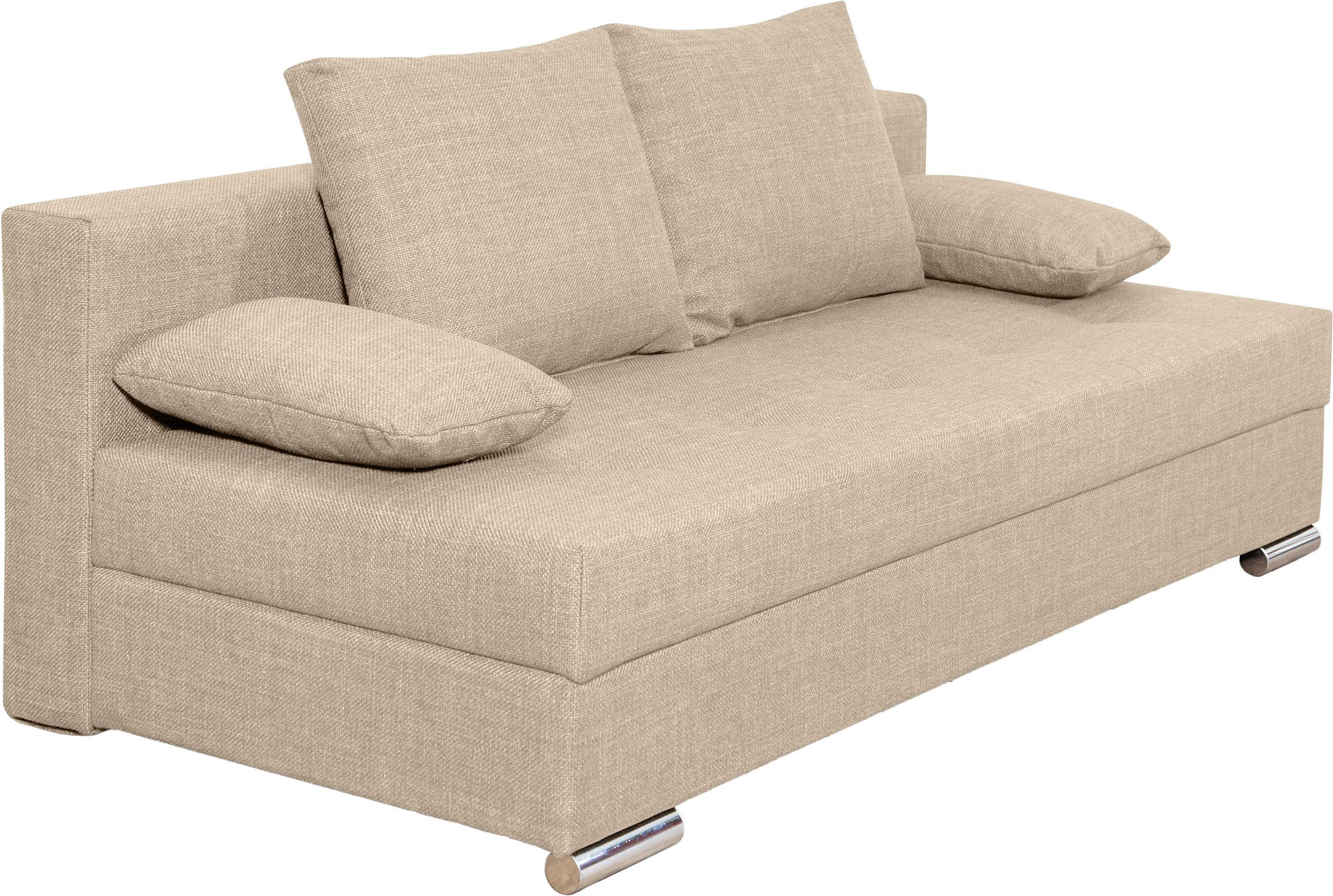 COLLECTION AB Slaapbank Tania met bedfunctie en bedlade comfortabele zitcomfort: veren-kern bekleding, inclusief rugkussen