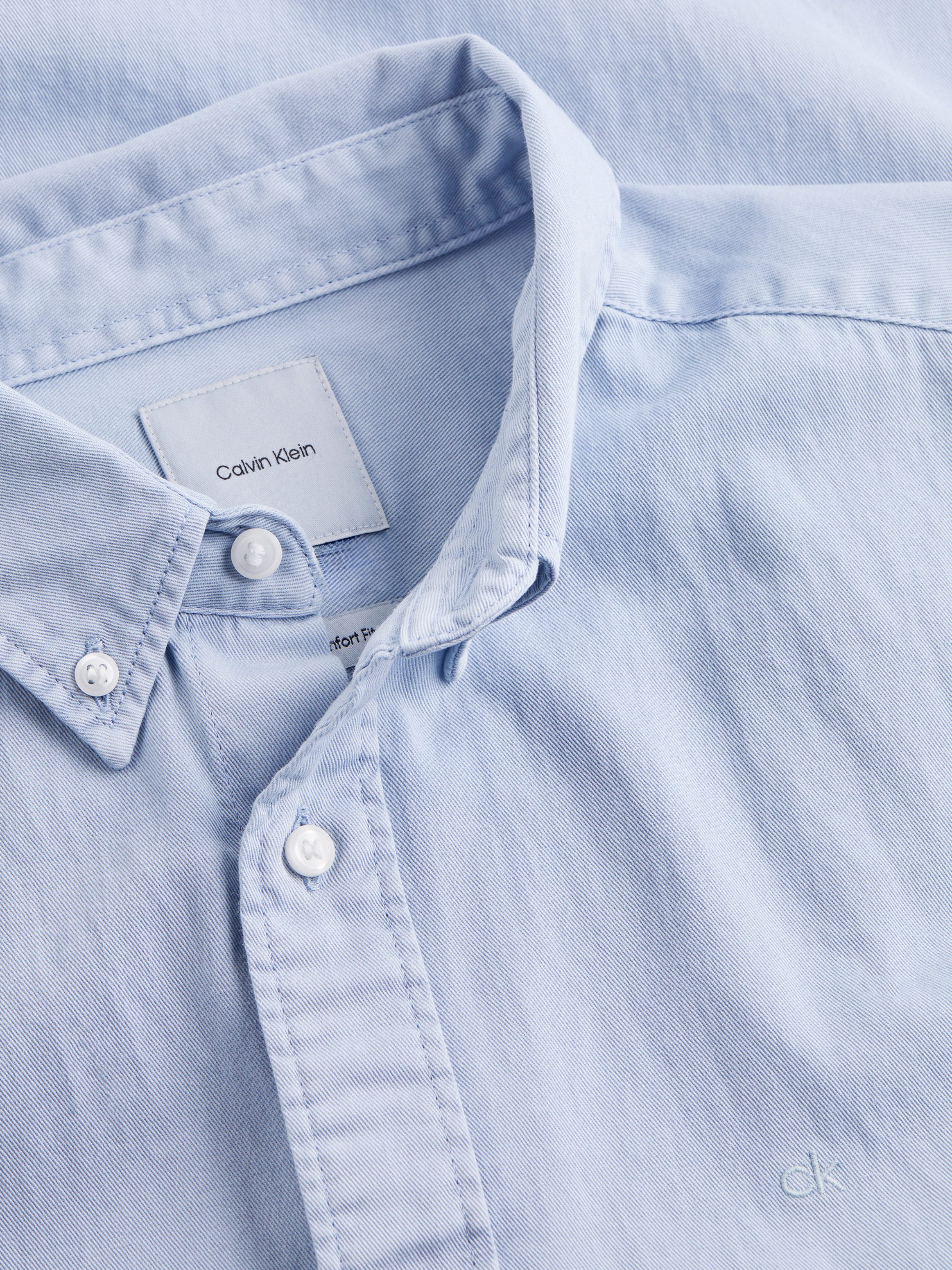 Calvin Klein Overhemd met lange mouwen GARMENT DYED LW TWILL L/S SHIRT