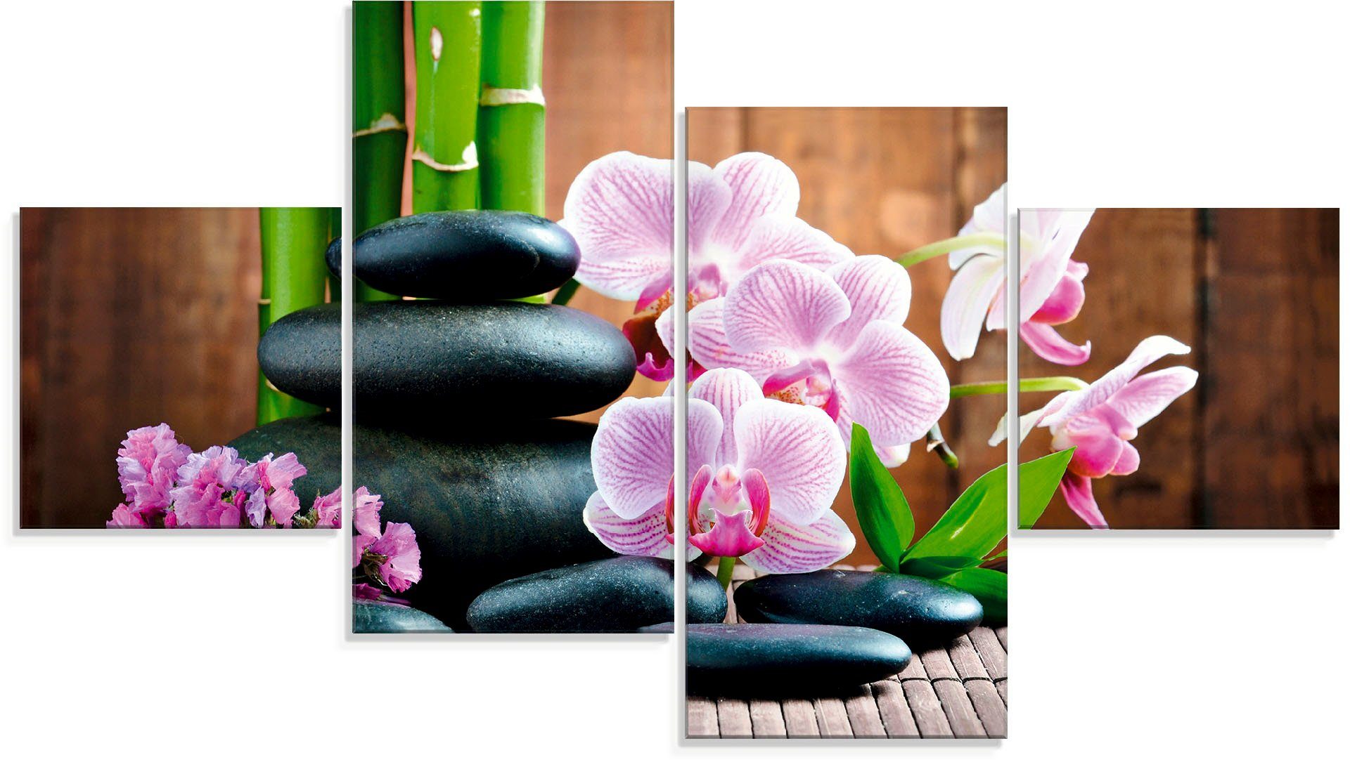 Artland Print op glas Spa concept zen stenen orchideeën