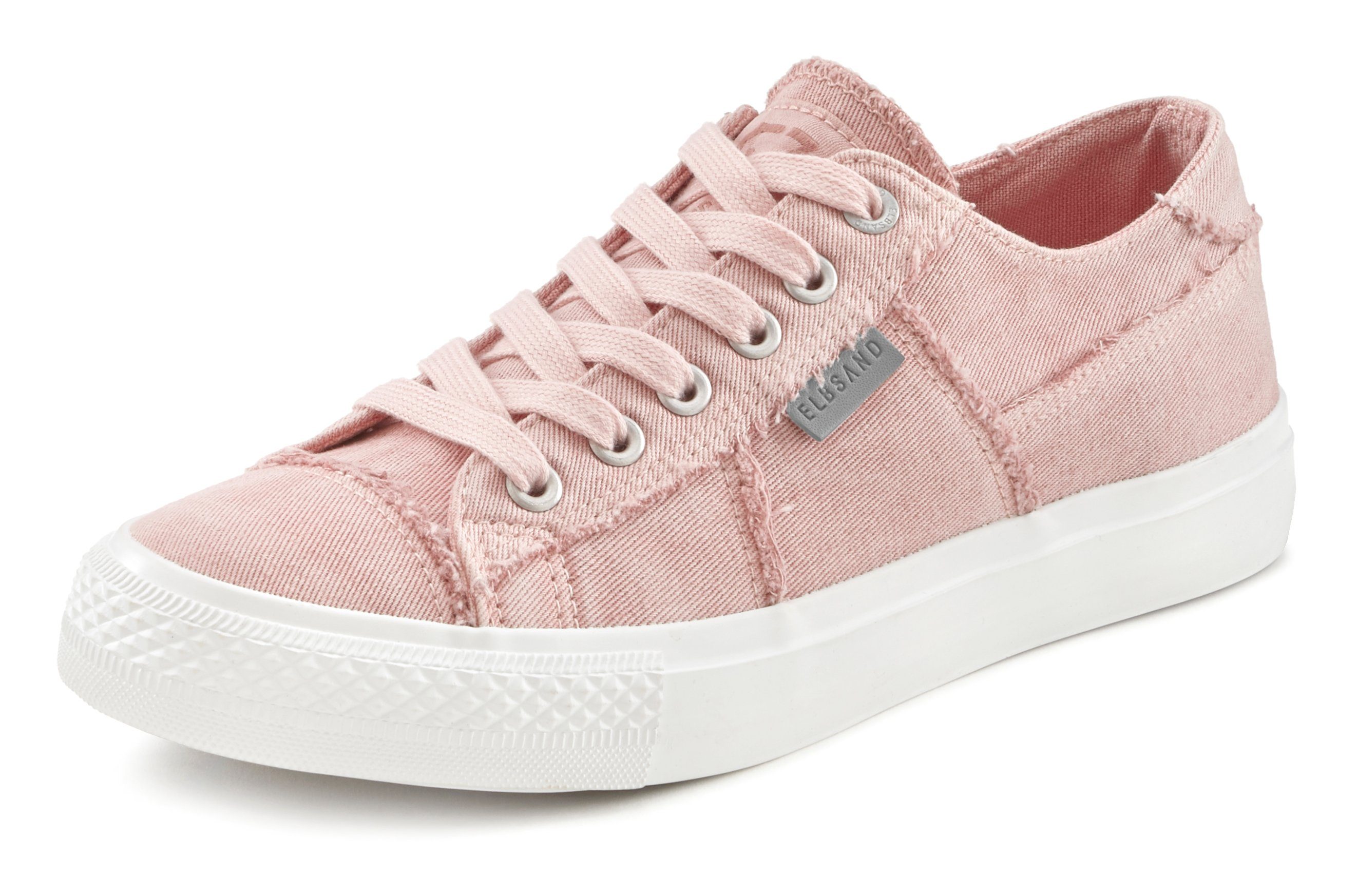 Elbsand Sneakers Veterschoen, vrijetijdsschoen van textiel, used-look VEGAN