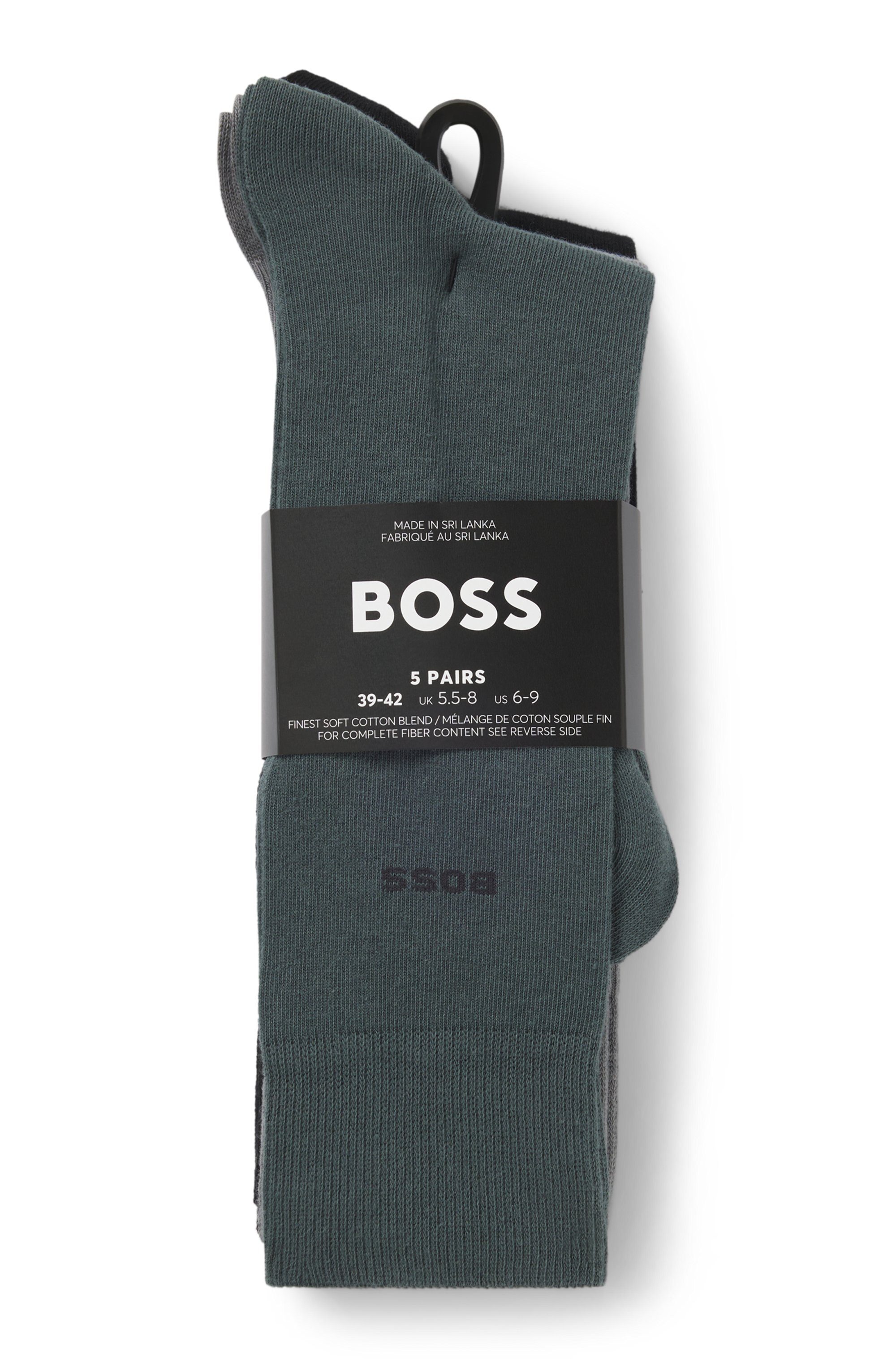 BOSS Sokken 5P Uni Color CC in klassieke uni-kleur (5 paar)