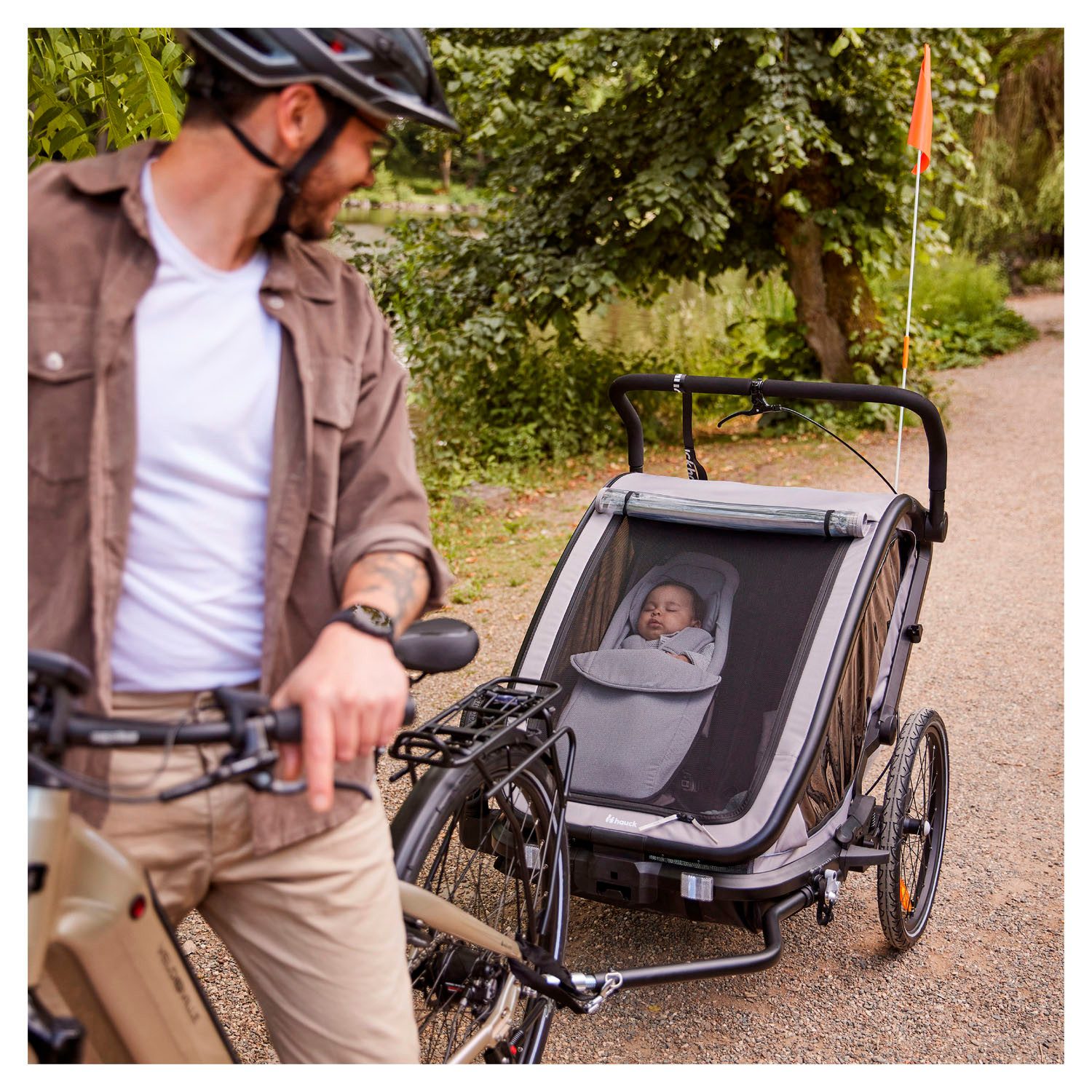 Hauck Kinderen fiets aanhanger Baby Lounger 2 Grey