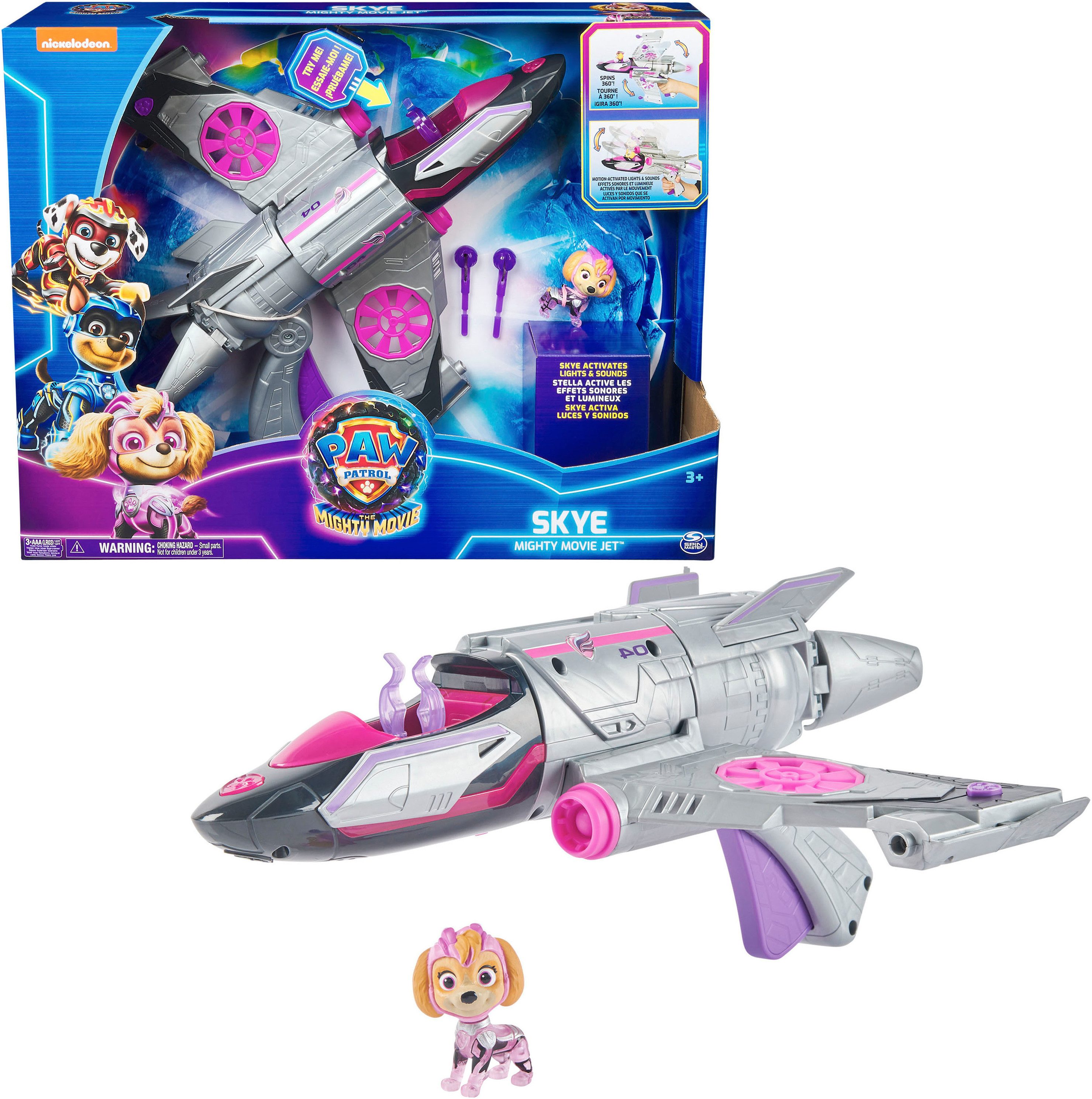 Spin Master Speelgoed vliegtuig Paw Patrol - Movie II - Skyes Deluxe Jet-Flieger inclusief skye...