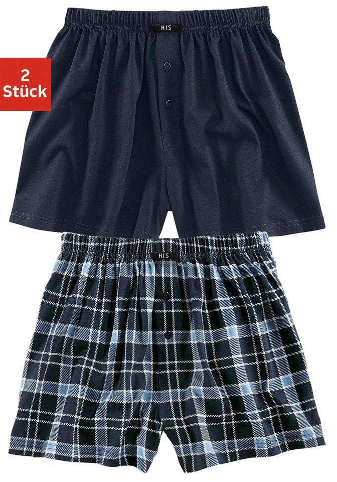 H.I.S Boxershort voor heren (set, 2 stuks) heren boxershorts maat S multicolor
