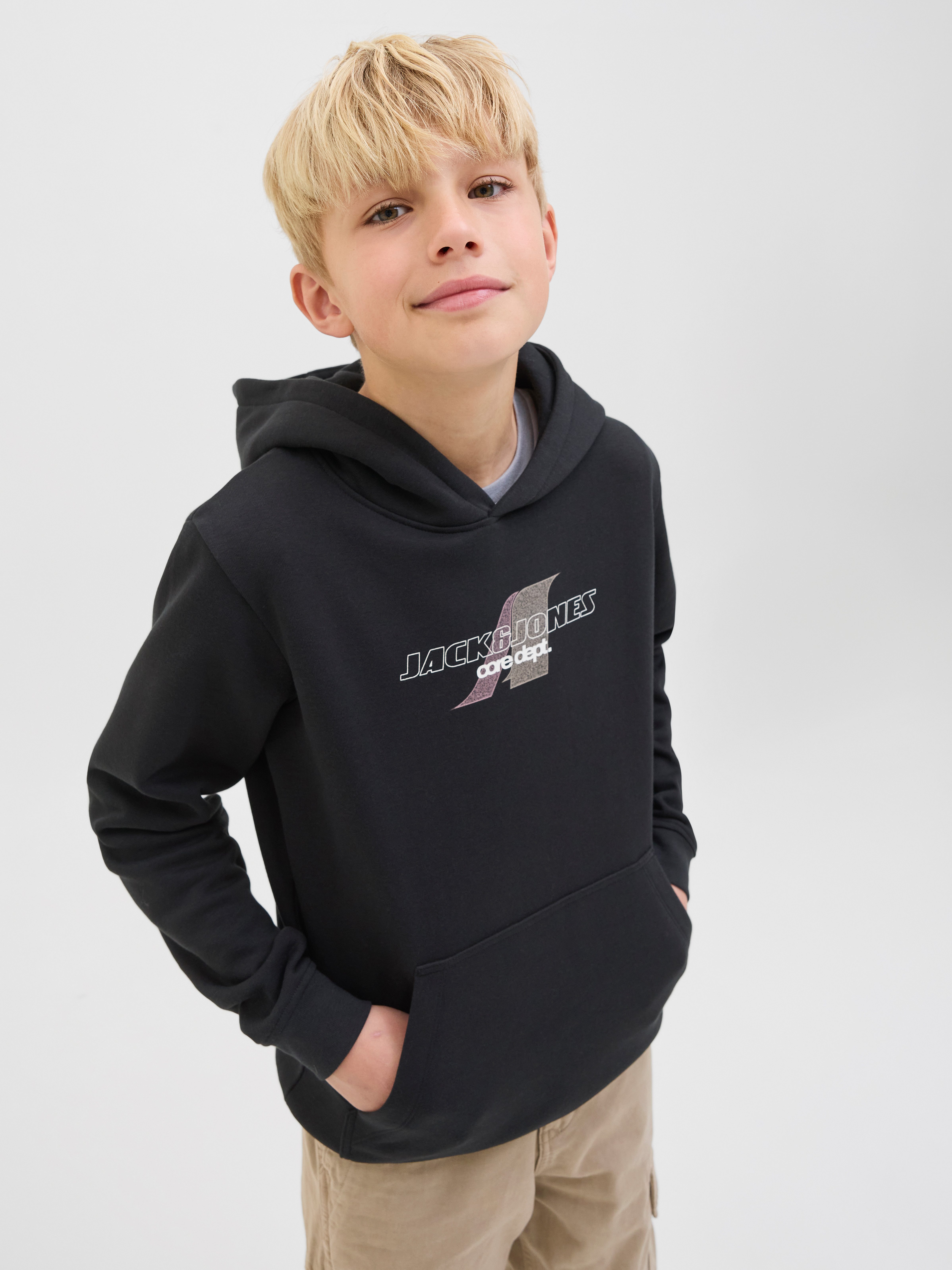 Jack & Jones Junior Hoodie JCOTIER FRONT PRINT SWEAT HOOD JNR