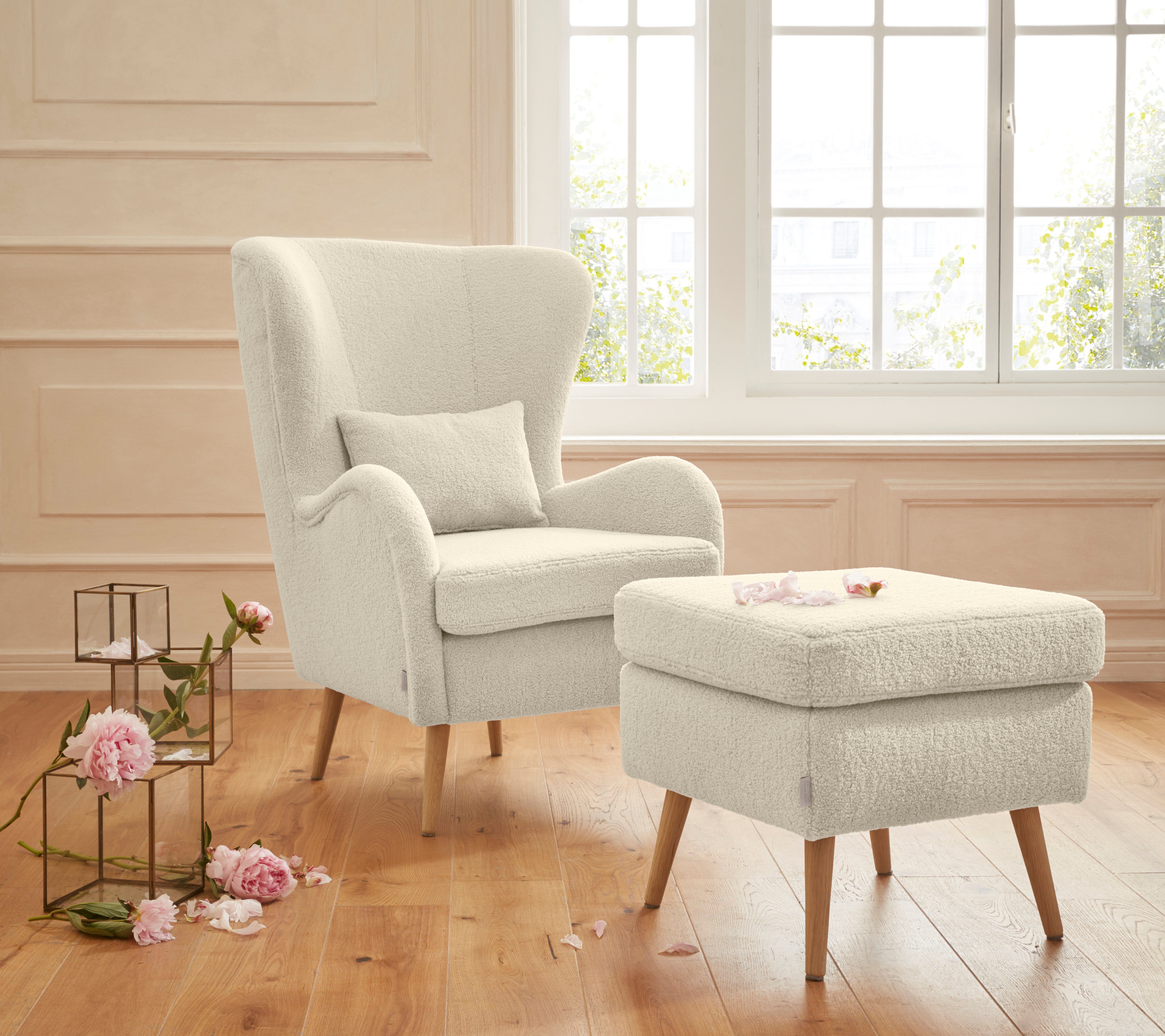 Guido Maria Kretschmer Home&Living Fauteuil Sallito, oorfauteuil, TV-stoel voor woonkamer, ook in velours cord