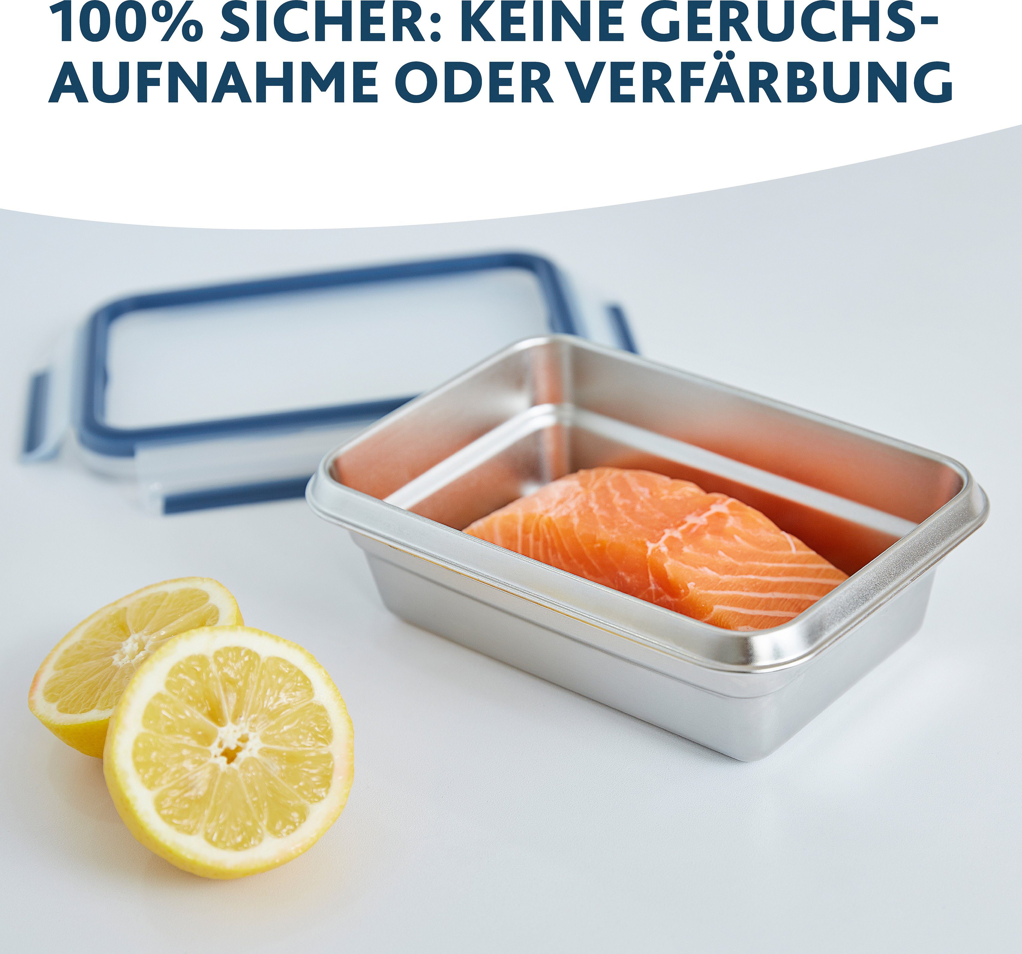 Emsa Vershoudtrommel Clip & Close Roestvrij staal, vorst-, vaatwasser- en ovenbestendig (set, 1-delig)