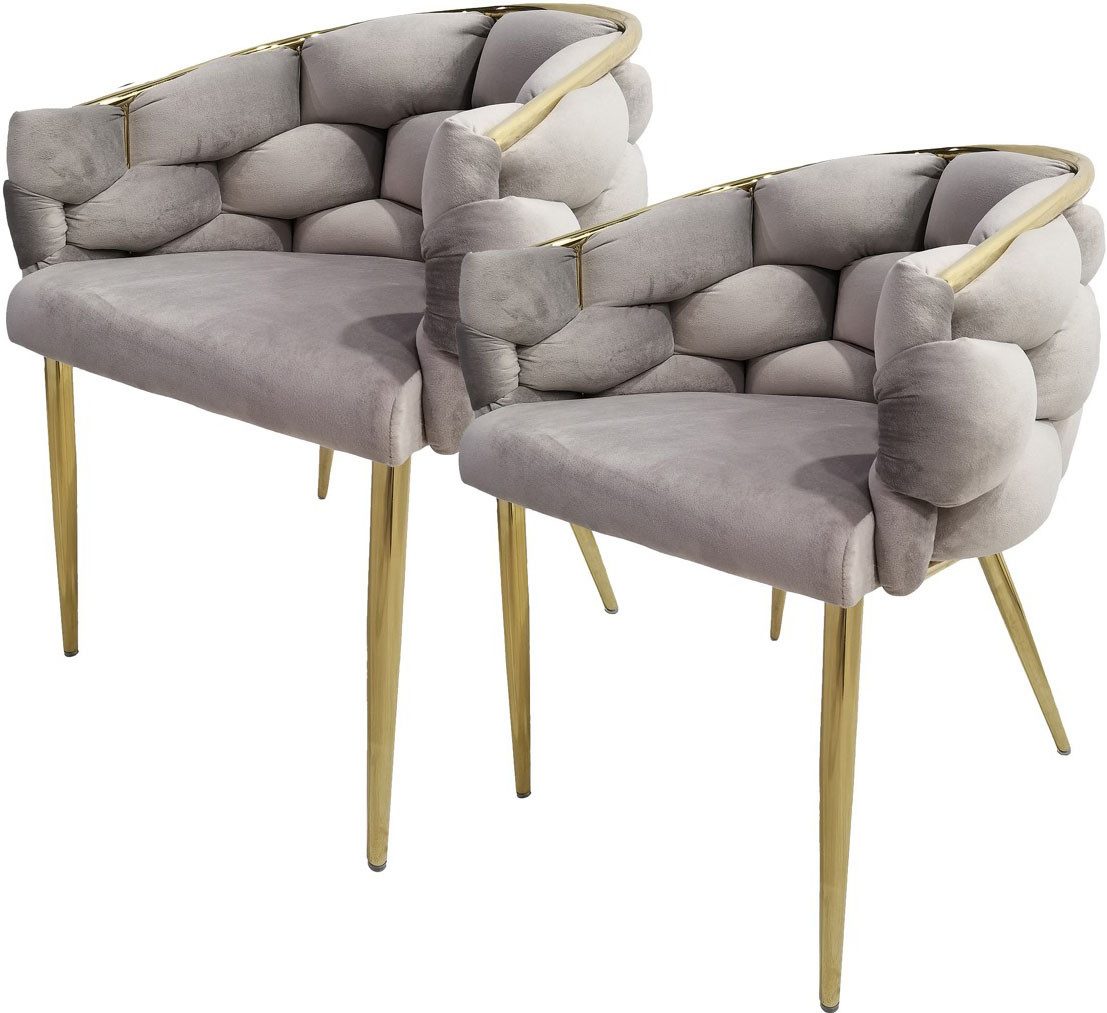 Kayoom Stoel Grace 125 2-delige set, frame van ijzer, comfortabel gepolsterd (set, 2 stuks) 4 poot stoelen