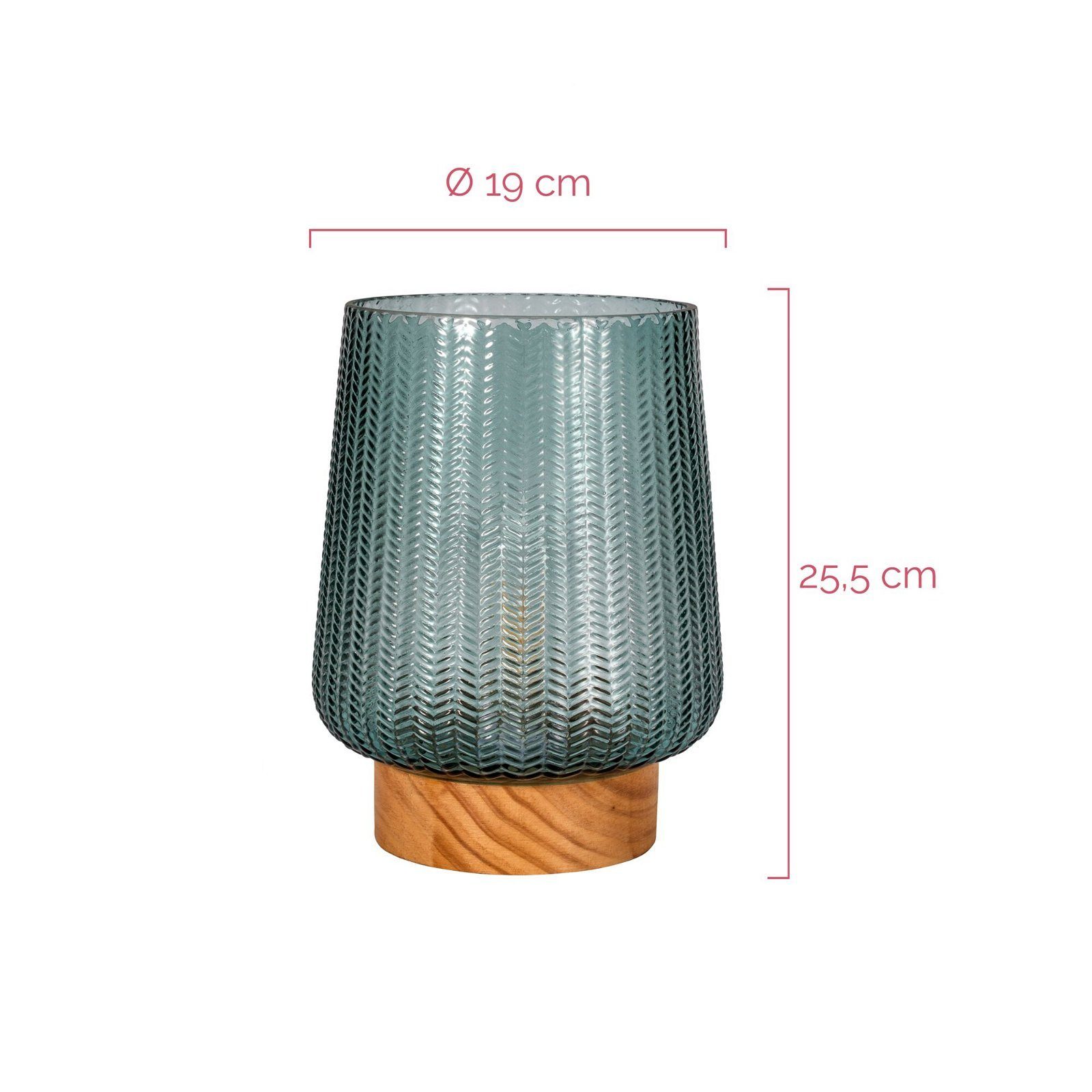Pauleen Led-tafellamp Pretty Glamour mobile turquoise/hout