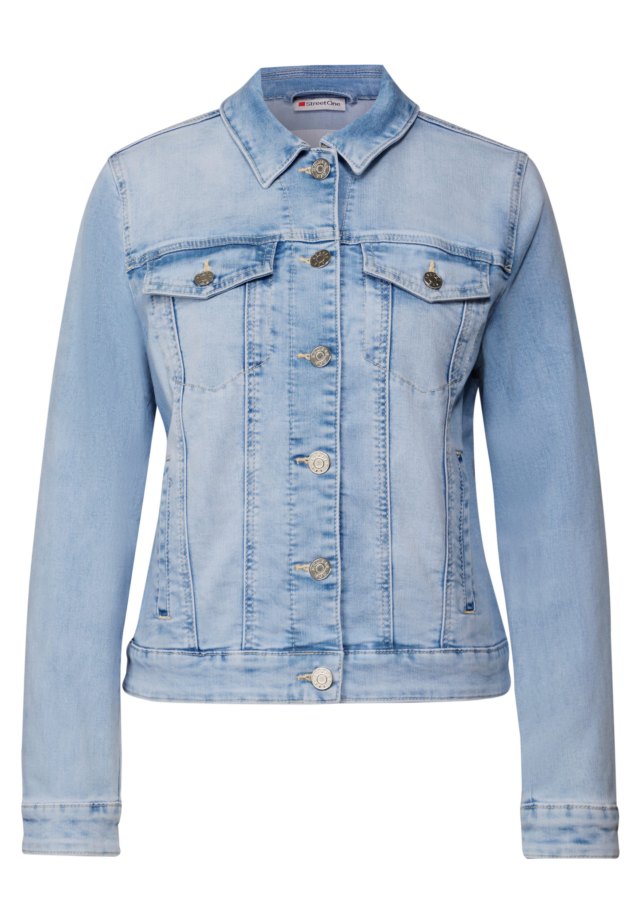 STREET ONE Jeansjack in bleached-look
