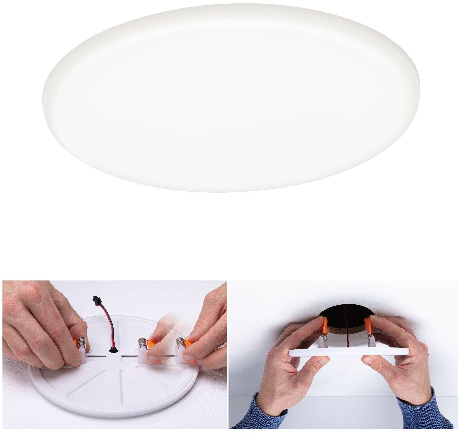 Paulmann Ledinbouwlamp Veluna VariFit IP44 3-Staps-dimbaar rond 185 17,5W 4.000K Satin LED inbouwpaneel IP44 3-traps dimbaar rond 185 17,5W 4.000K satin (1 stuk)
