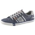 mustang shoes slip-on sneakers met opgestikte veters blauw