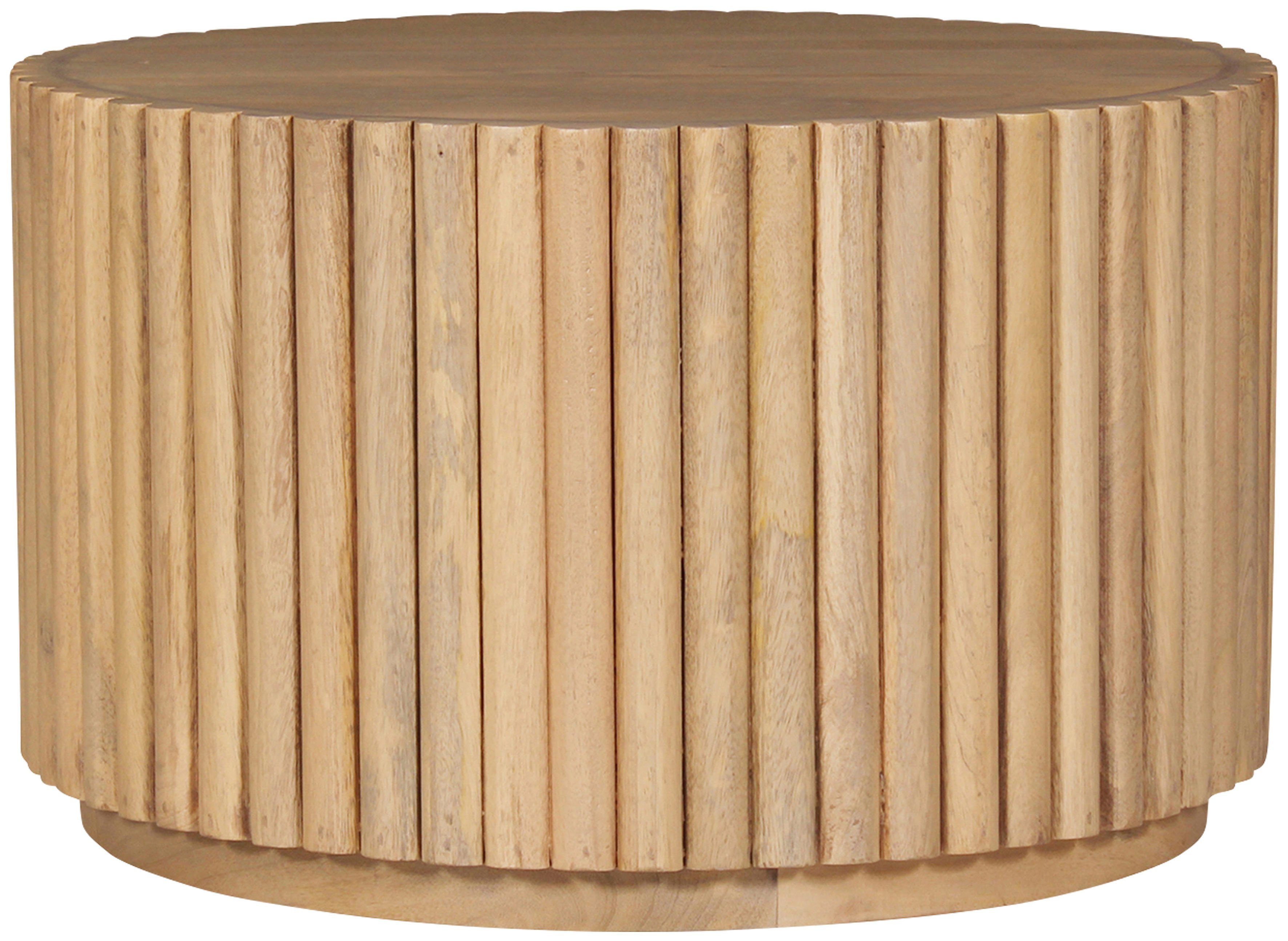 TOM TAILOR HOME Salontafel T-RIBBED SIDE TABLE LARGE in extravagante ribbel-look